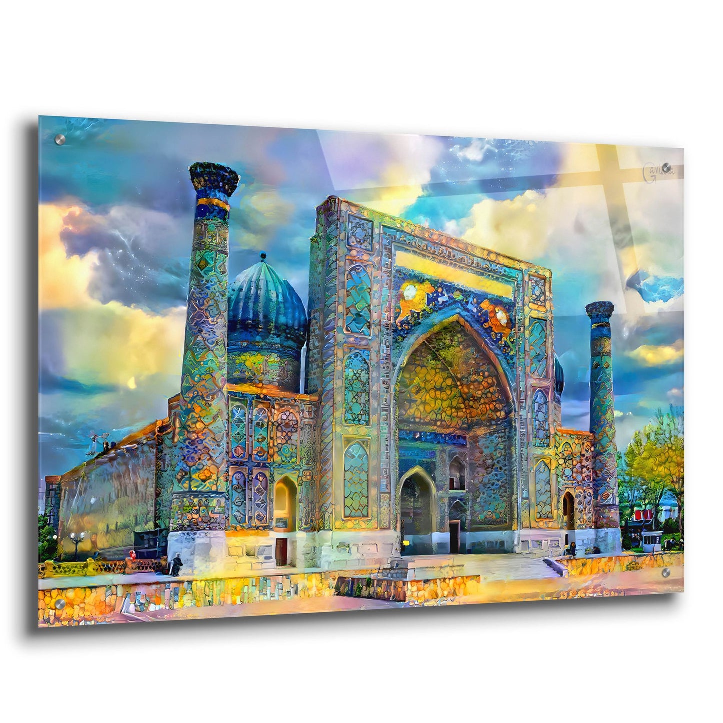 Epic Art 'Samarkand Uzbekistan Registan' by Pedro Gavidia, Acrylic Glass Wall Art,36x24