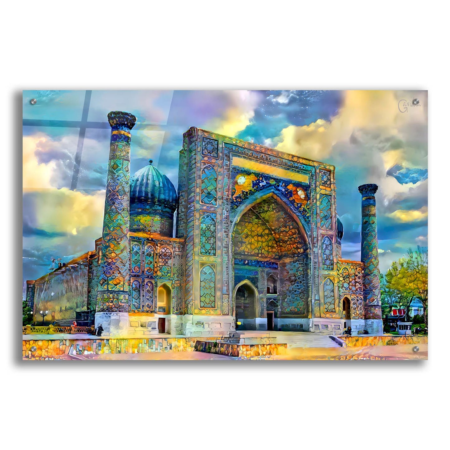 Epic Art 'Samarkand Uzbekistan Registan' by Pedro Gavidia, Acrylic Glass Wall Art,36x24