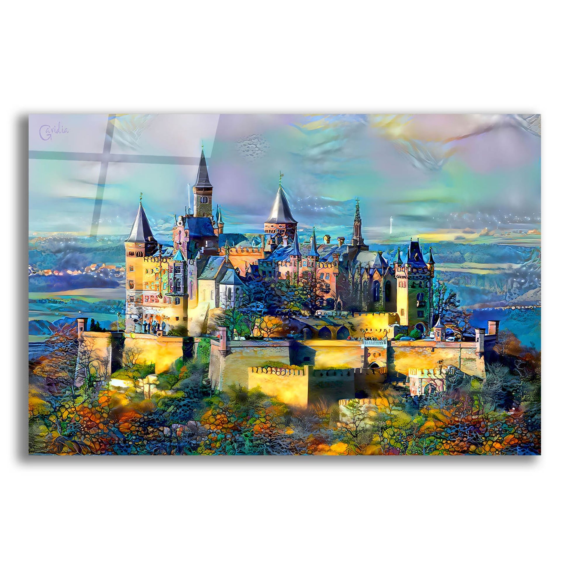 Epic Art 'Stuttgart Germany Hohenzollern Castle' by Pedro Gavidia, Acrylic Glass Wall Art,16x12