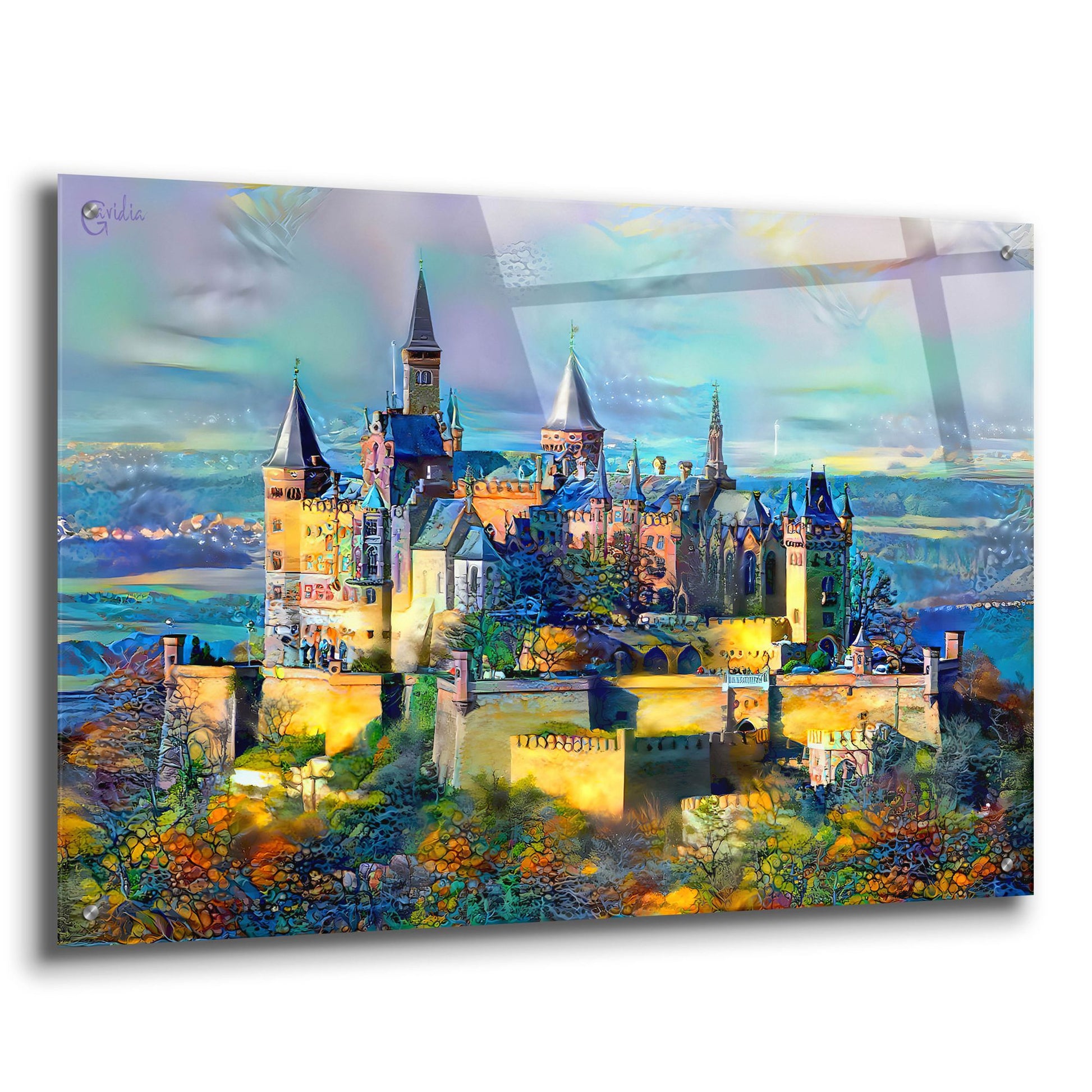 Epic Art 'Stuttgart Germany Hohenzollern Castle' by Pedro Gavidia, Acrylic Glass Wall Art,36x24
