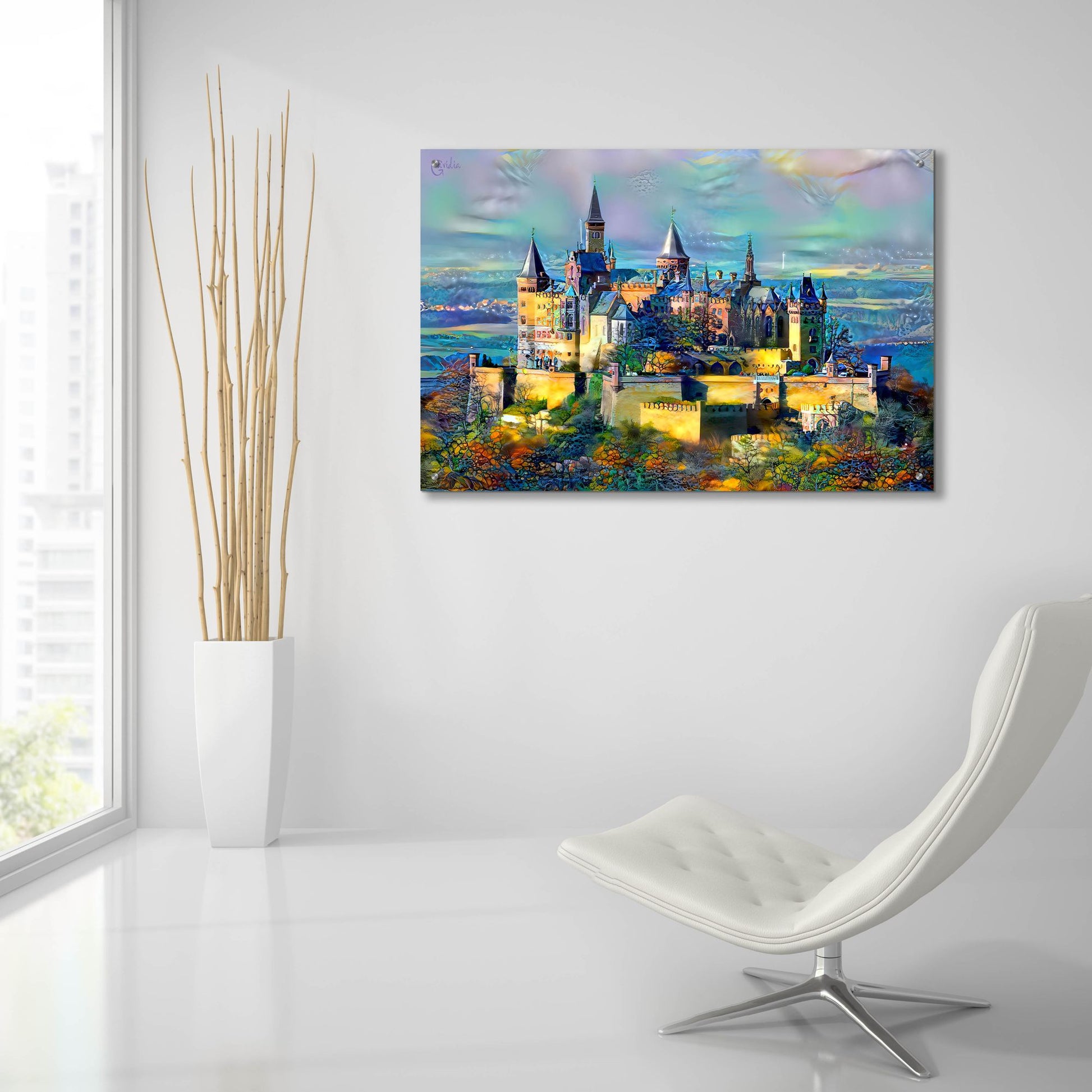 Epic Art 'Stuttgart Germany Hohenzollern Castle' by Pedro Gavidia, Acrylic Glass Wall Art,36x24