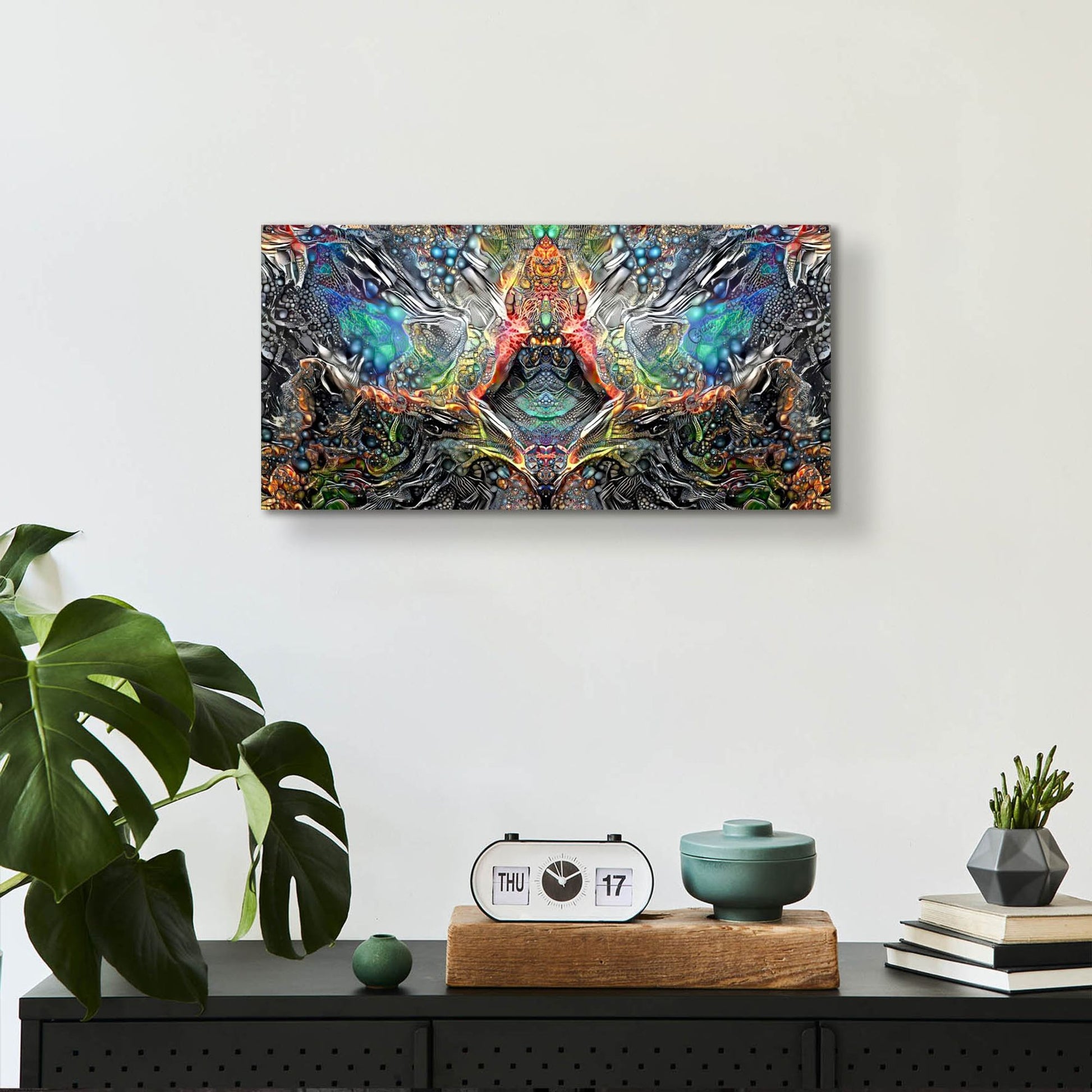 Epic Art 'The Deceitful Cloak Of Religions' by Pedro Gavidia, Acrylic Glass Wall Art,24x12