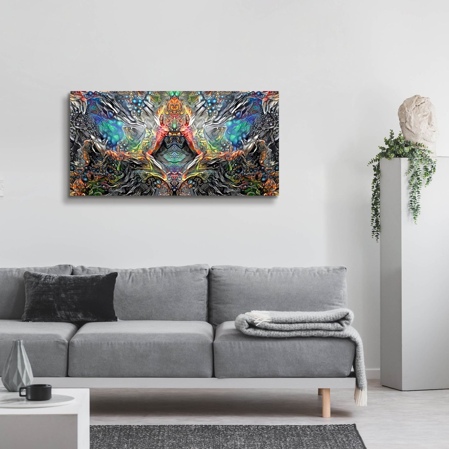 Epic Art 'The Deceitful Cloak Of Religions' by Pedro Gavidia, Acrylic Glass Wall Art,48x24