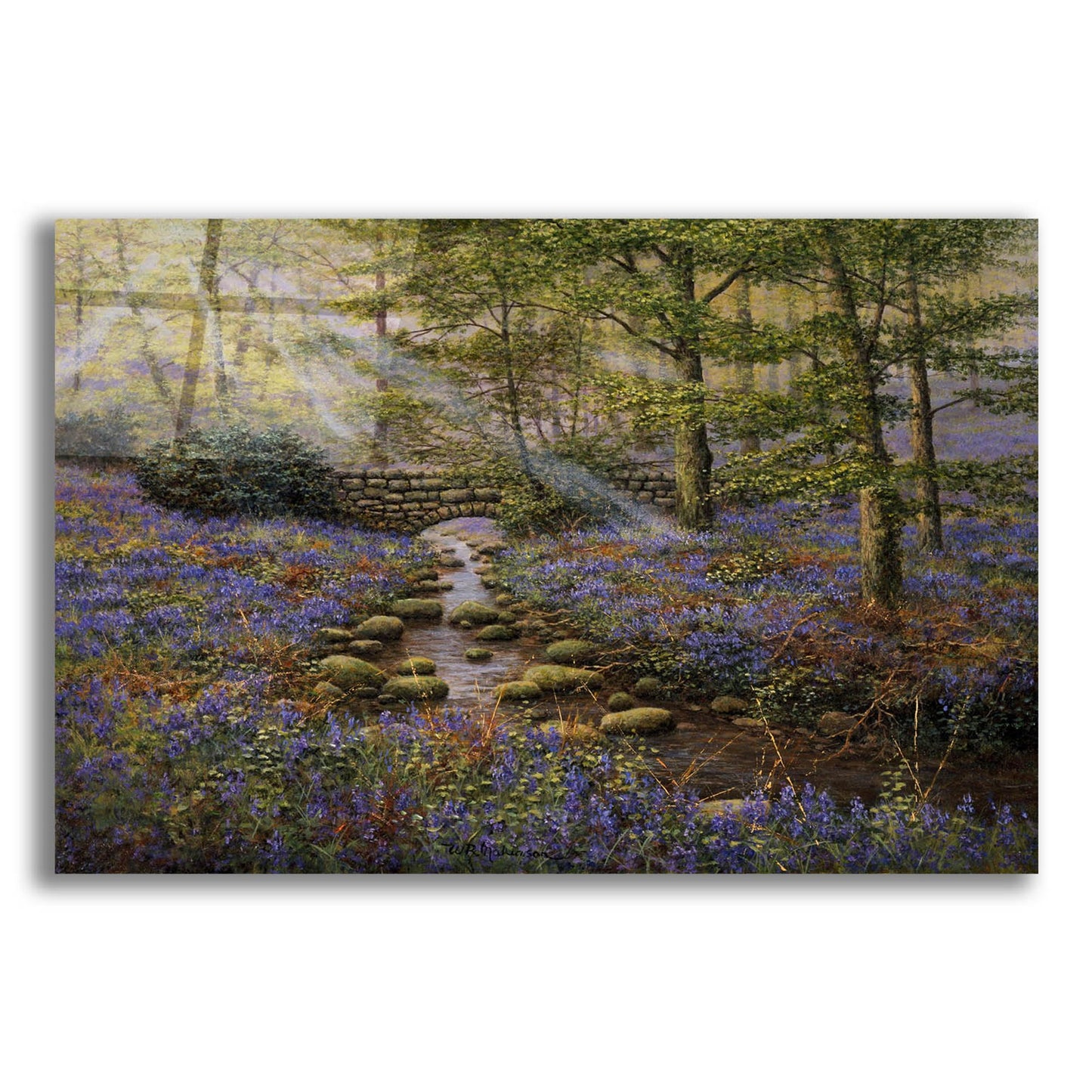 Epic Art 'Bluebell Bridge' by Bill Makinson, Acrylic Glass Wall Art