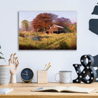 Red Barn by Bill Makinson - 16x12 acrylic wall art in a room