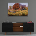 Red Barn by Bill Makinson - 36x24 acrylic wall art in a room