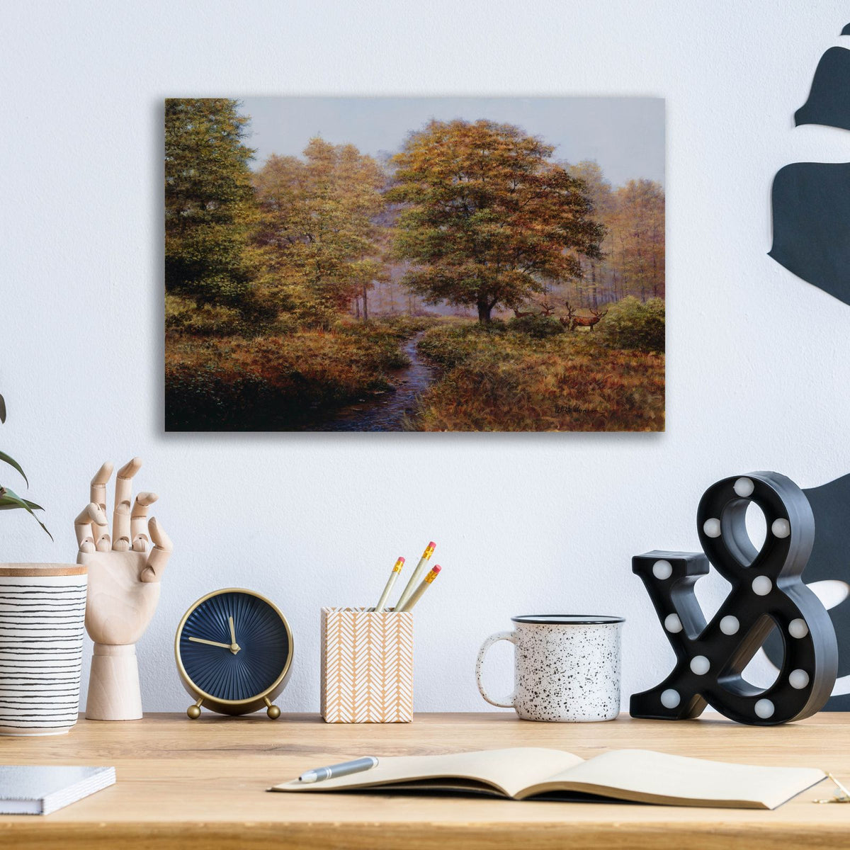 Forest Herd by Bill Makinson - 16x12 acrylic wall art in a room