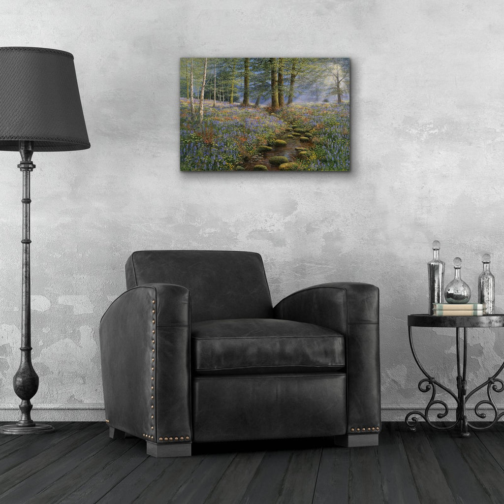 Bluebell Wood by Bill Makinson - 24x16 acrylic wall art in a room