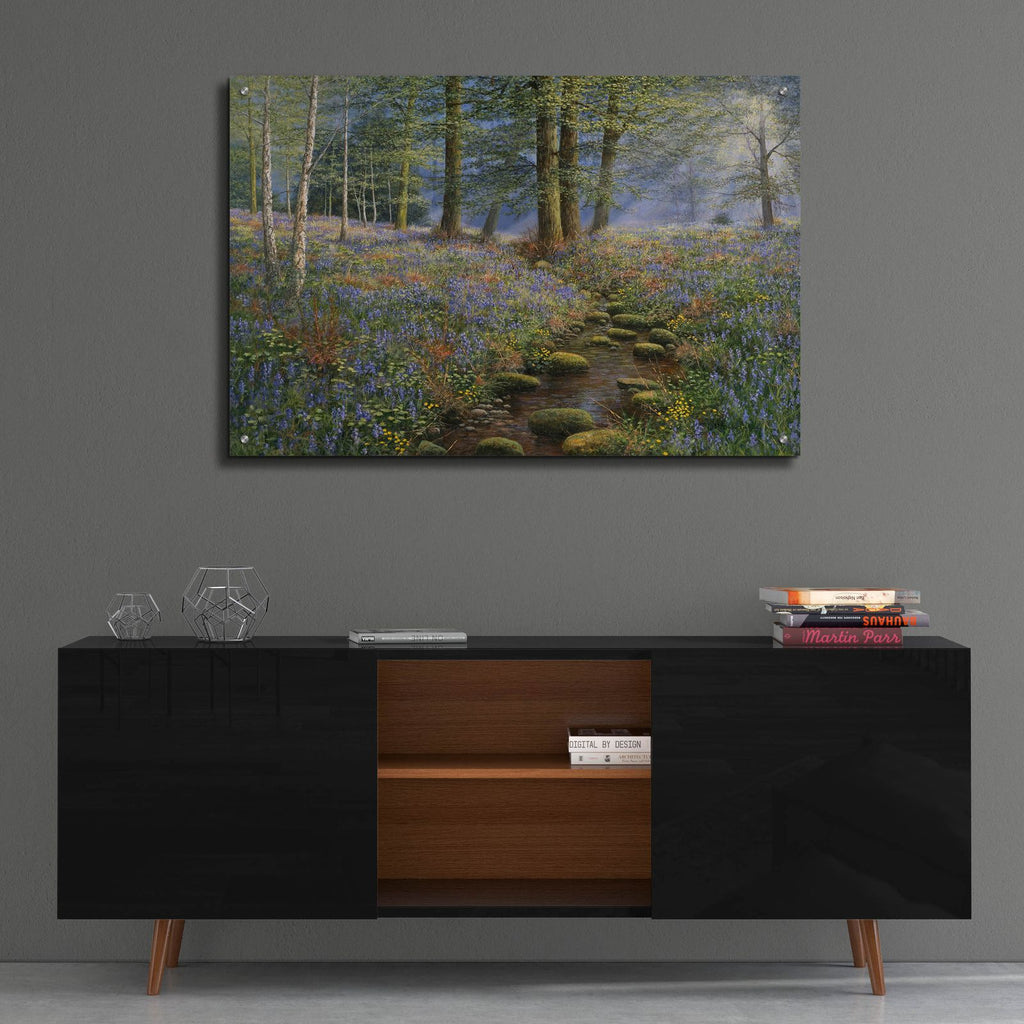 Bluebell Wood by Bill Makinson - 36x24 acrylic wall art in a room