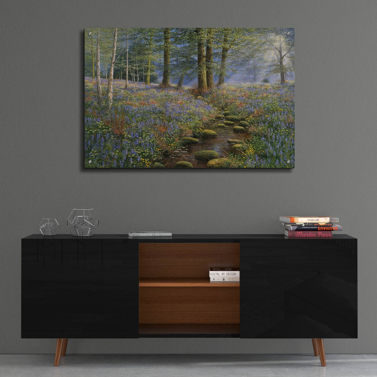 Bluebell Wood by Bill Makinson - 36x24 acrylic wall art in a room