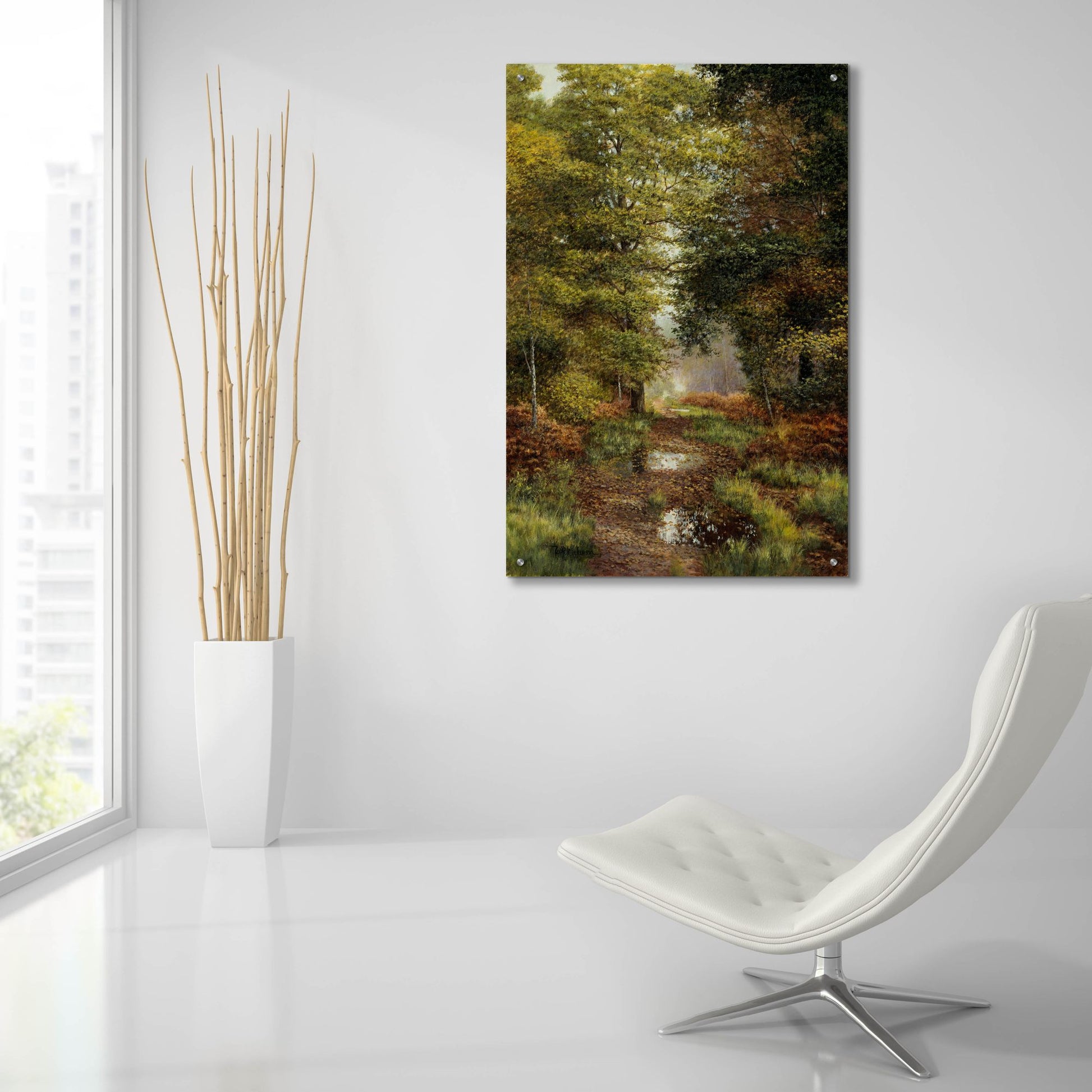 Epic Art 'Woodland In The Fall' by Bill Makinson, Acrylic Glass Wall Art,24x36