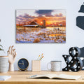Snow Barn by Bill Makinson - 16x12 acrylic wall art in a room