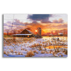 Snow Barn by Bill Makinson acrylic glass wall art