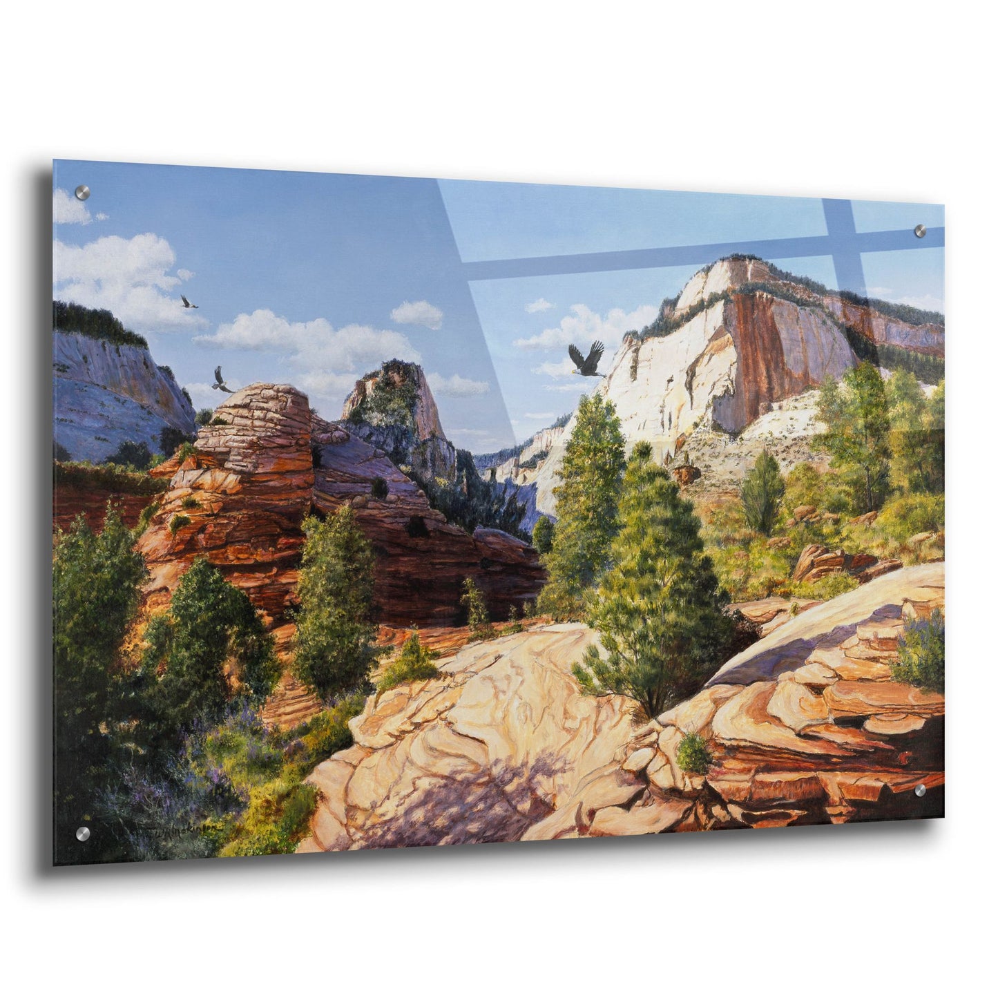 Epic Art 'Zion 2' by Bill Makinson, Acrylic Glass Wall Art,36x24