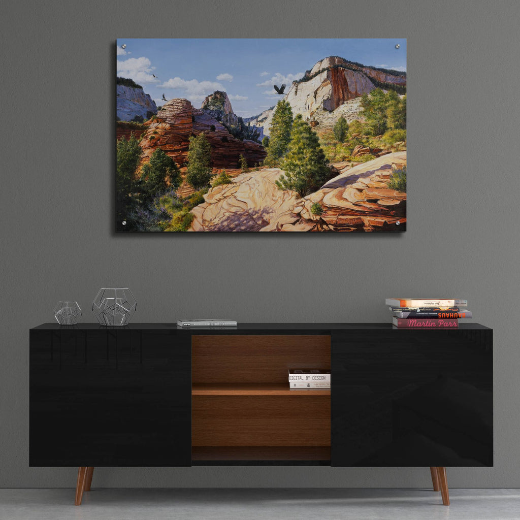 Epic Art 'Zion 2' by Bill Makinson, Acrylic Glass Wall Art,36x24