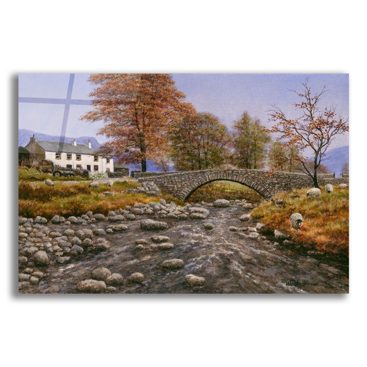 Epic Art 'Old Packhorse Bridge' by Bill Makinson, Acrylic Glass Wall Art,16x12