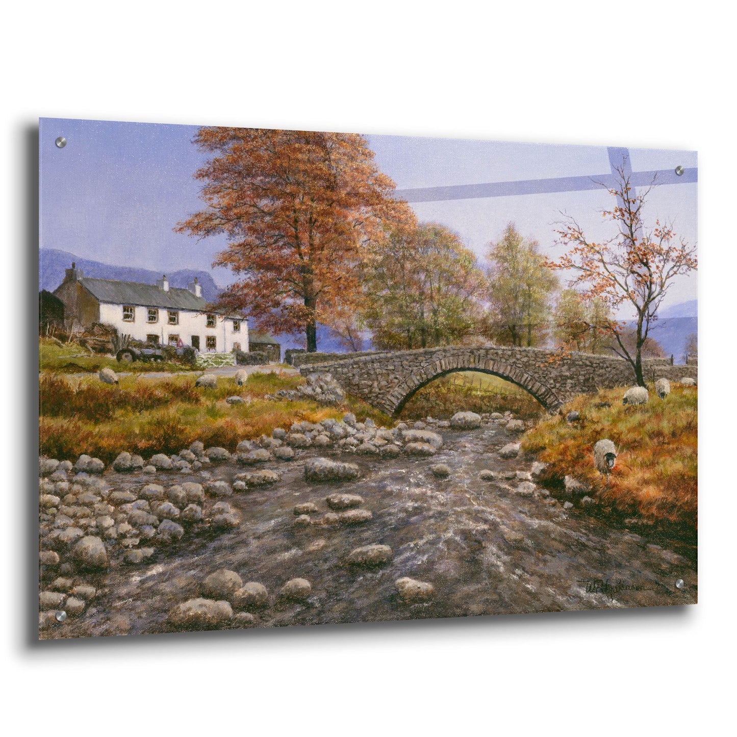 Epic Art 'Old Packhorse Bridge' by Bill Makinson, Acrylic Glass Wall Art,36x24