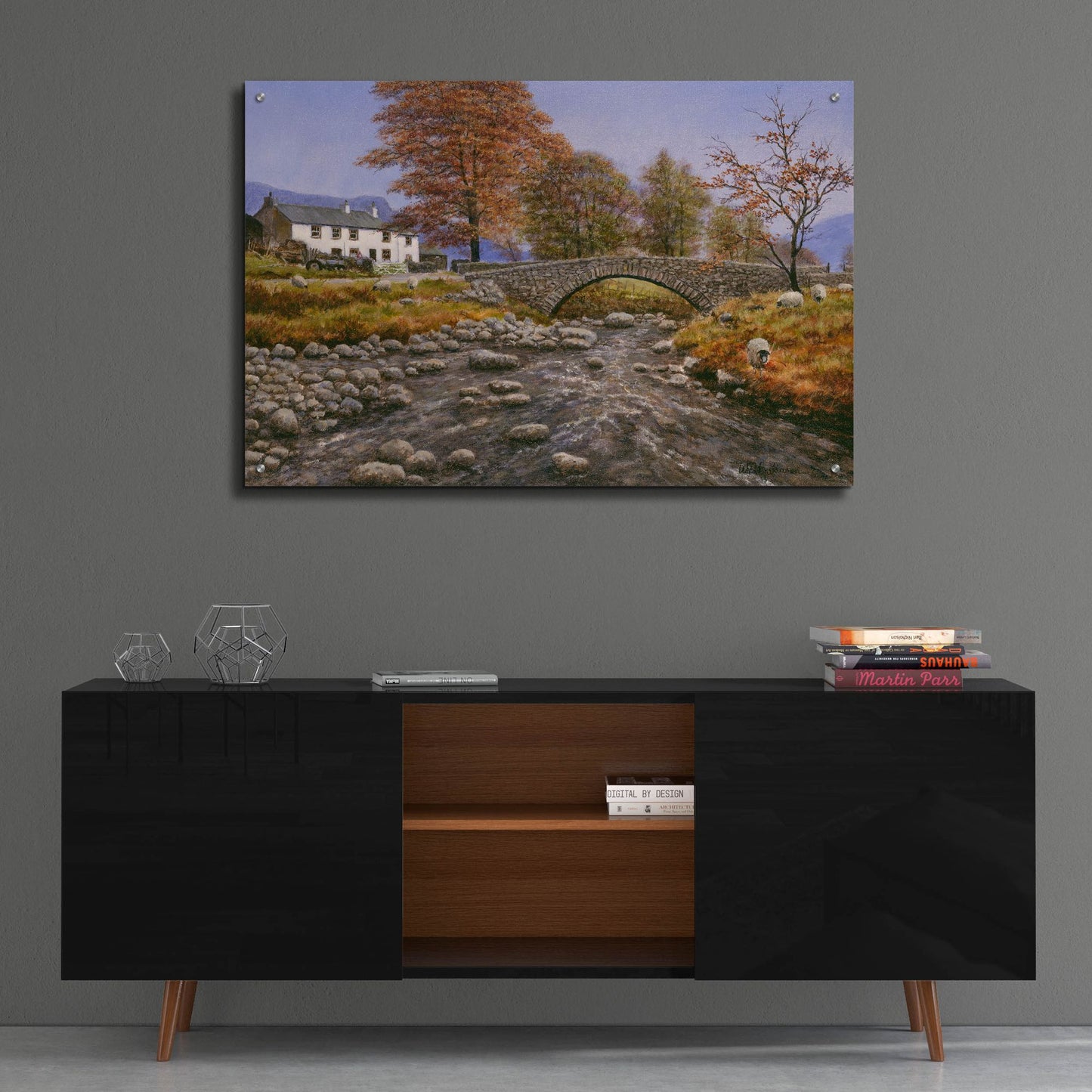 Epic Art 'Old Packhorse Bridge' by Bill Makinson, Acrylic Glass Wall Art,36x24