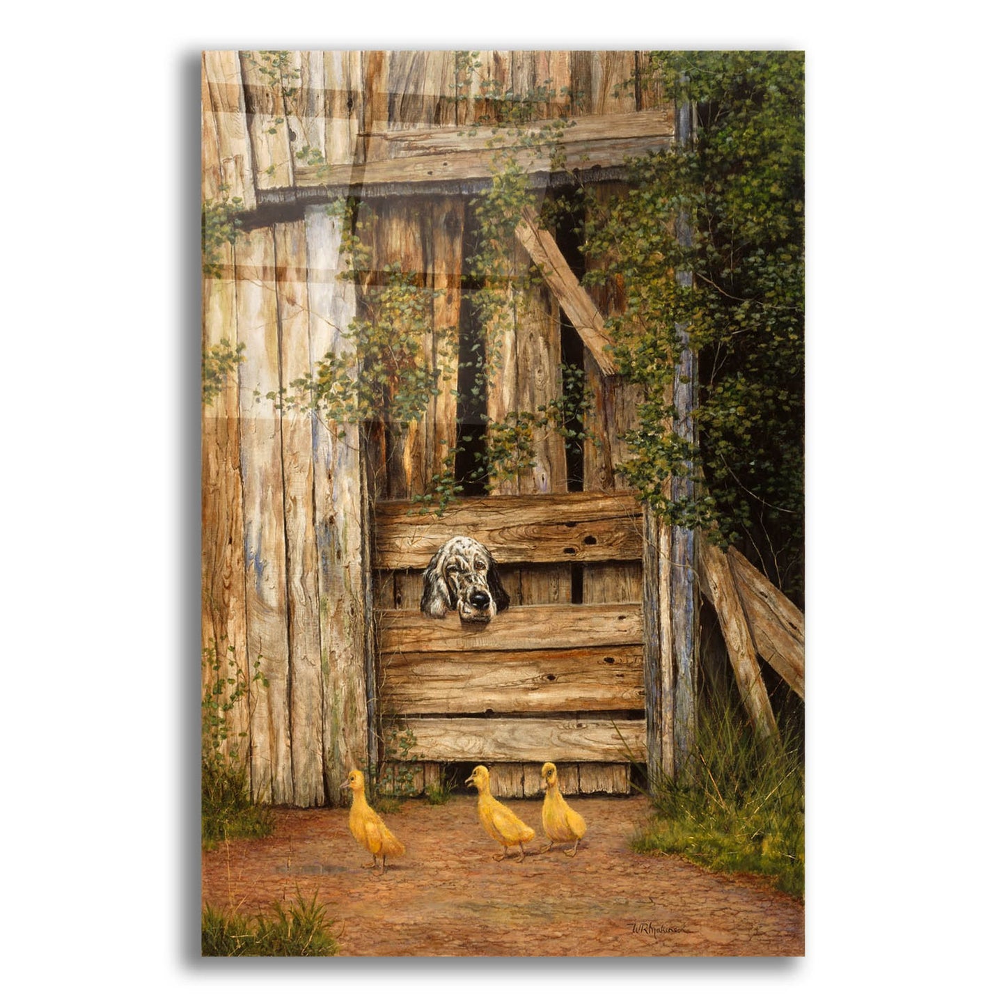 Epic Art 'Farmyard Friends' by Bill Makinson, Acrylic Glass Wall Art,12x16