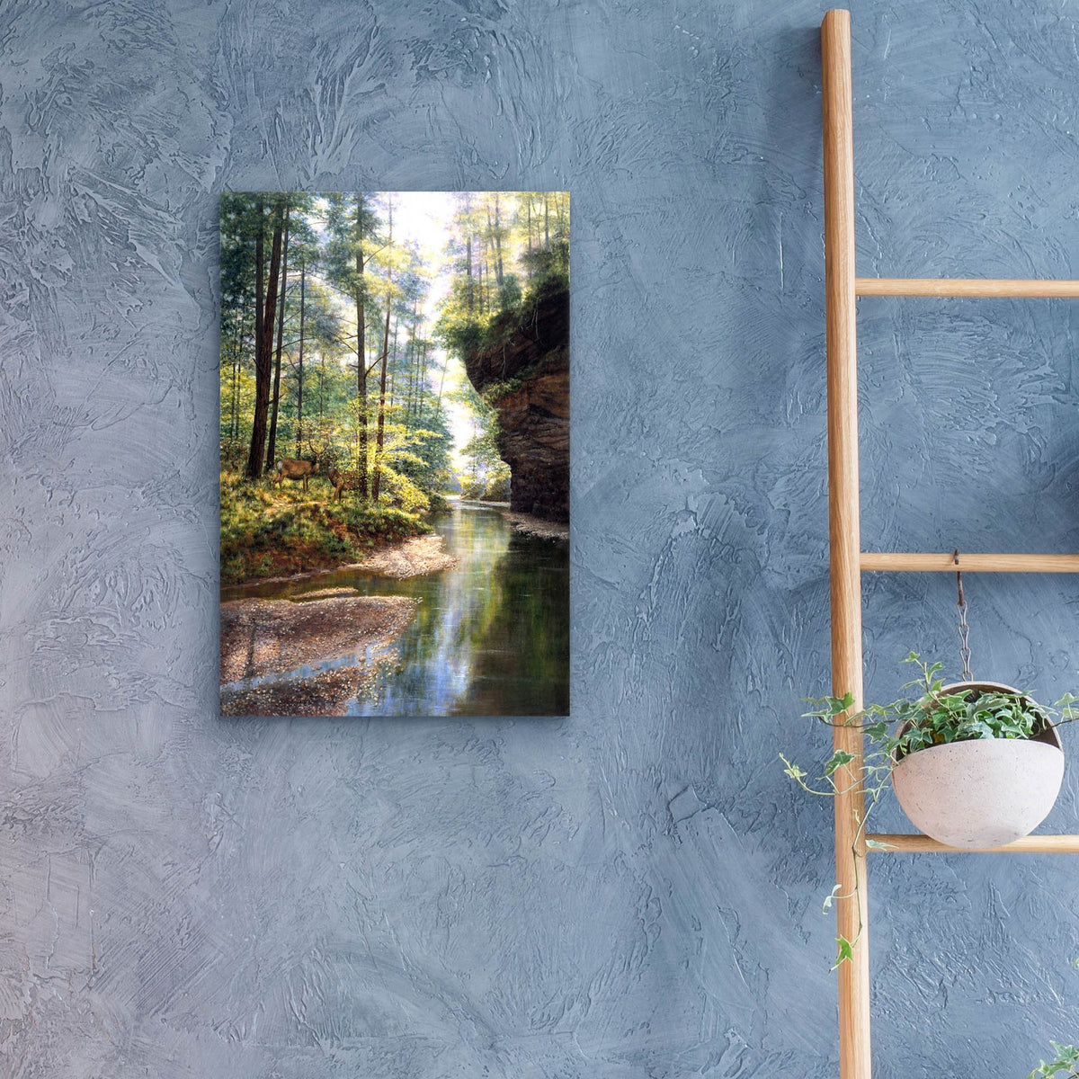 Epic Art 'Quiet Forest' by Bill Makinson, Acrylic Glass Wall Art,16x24