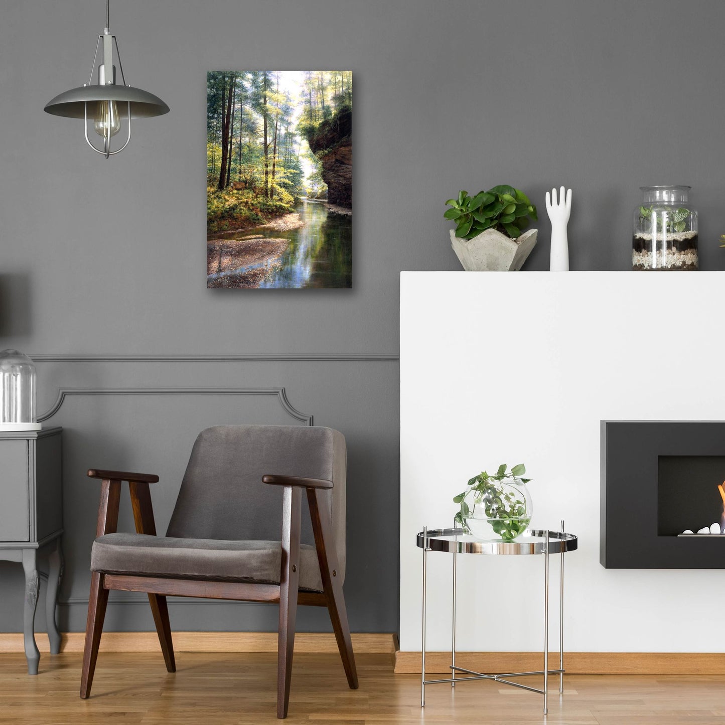 Epic Art 'Quiet Forest' by Bill Makinson, Acrylic Glass Wall Art,16x24