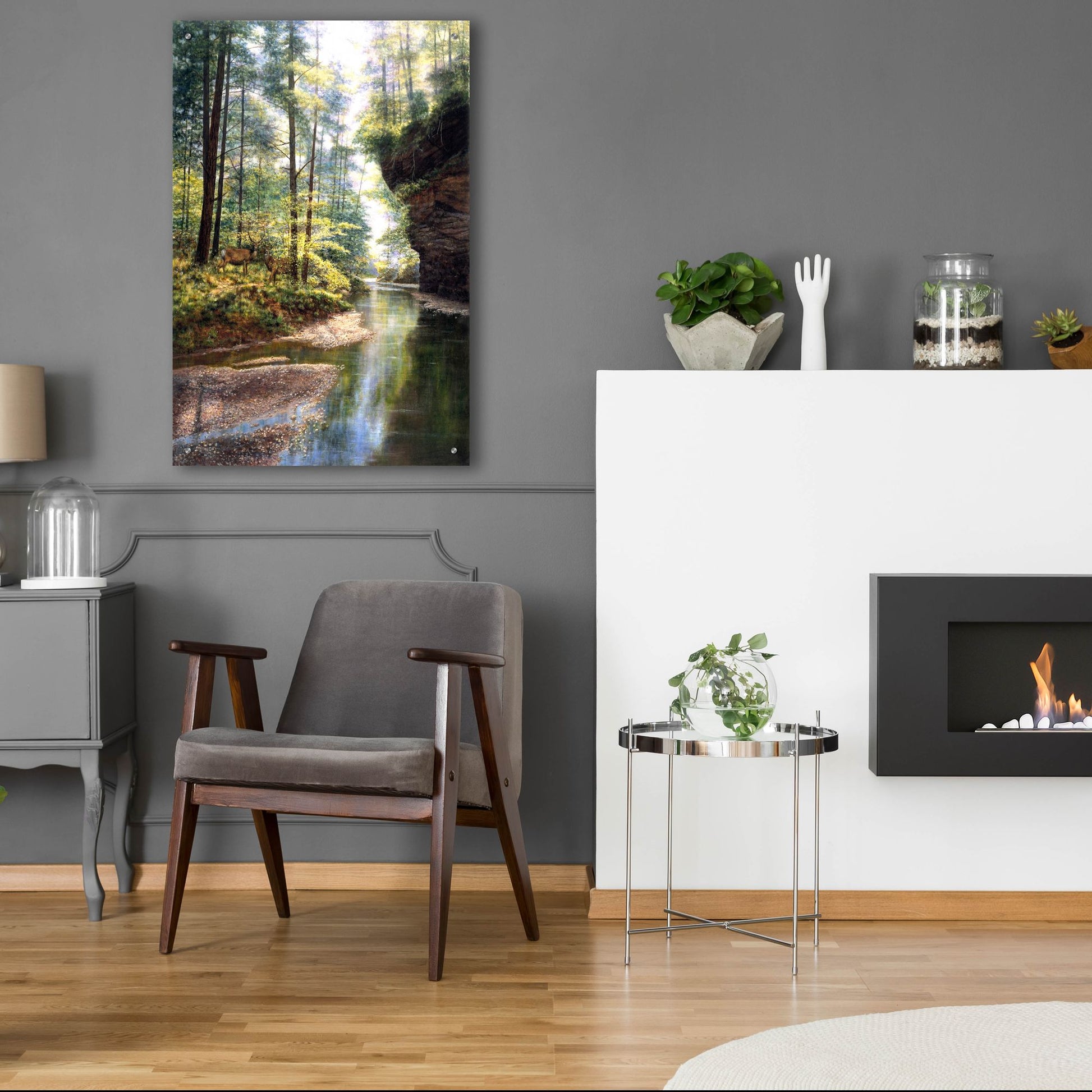 Epic Art 'Quiet Forest' by Bill Makinson, Acrylic Glass Wall Art,24x36