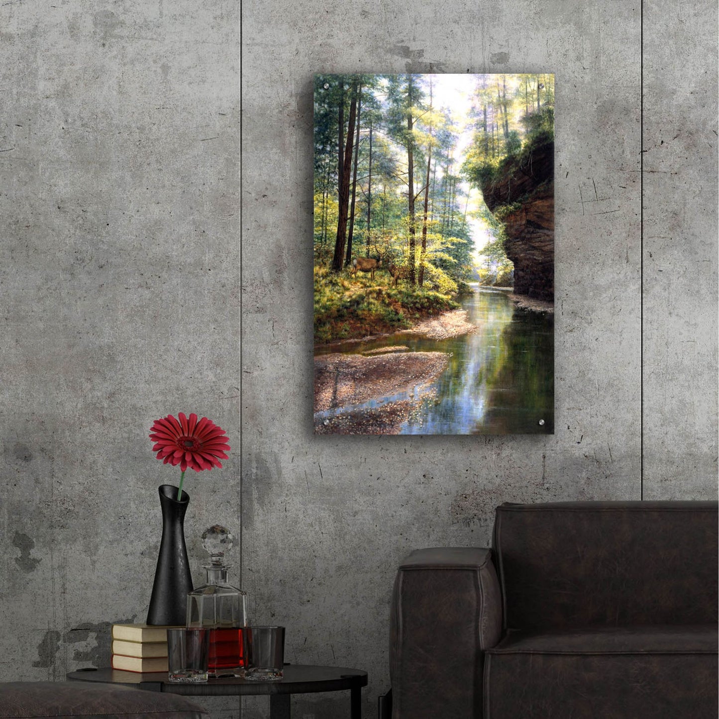Epic Art 'Quiet Forest' by Bill Makinson, Acrylic Glass Wall Art,24x36