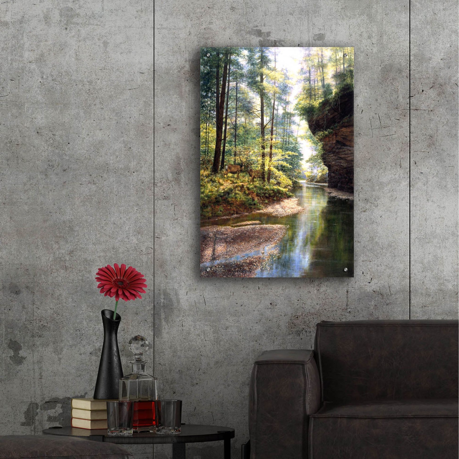 Epic Art 'Quiet Forest' by Bill Makinson, Acrylic Glass Wall Art,24x36
