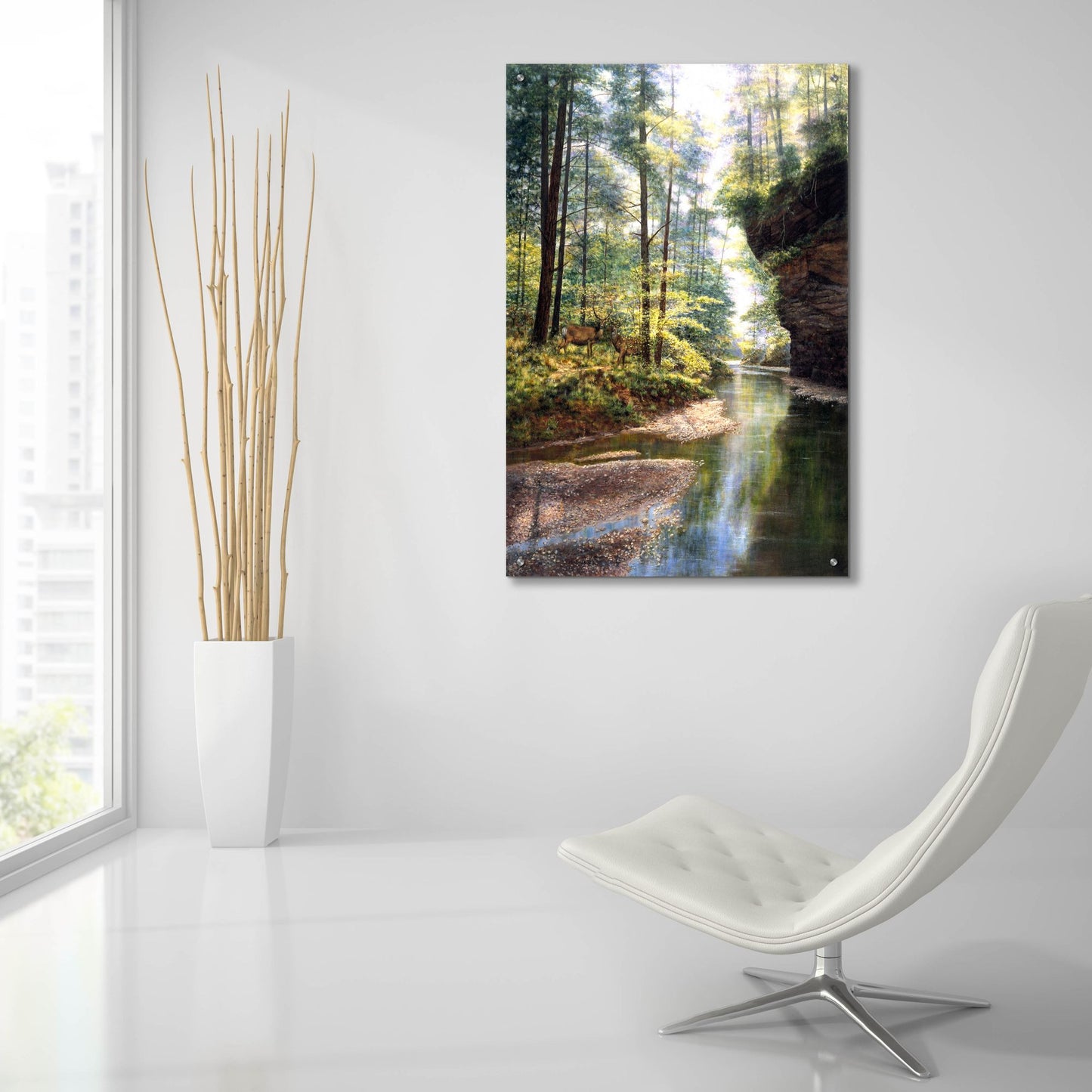 Epic Art 'Quiet Forest' by Bill Makinson, Acrylic Glass Wall Art,24x36