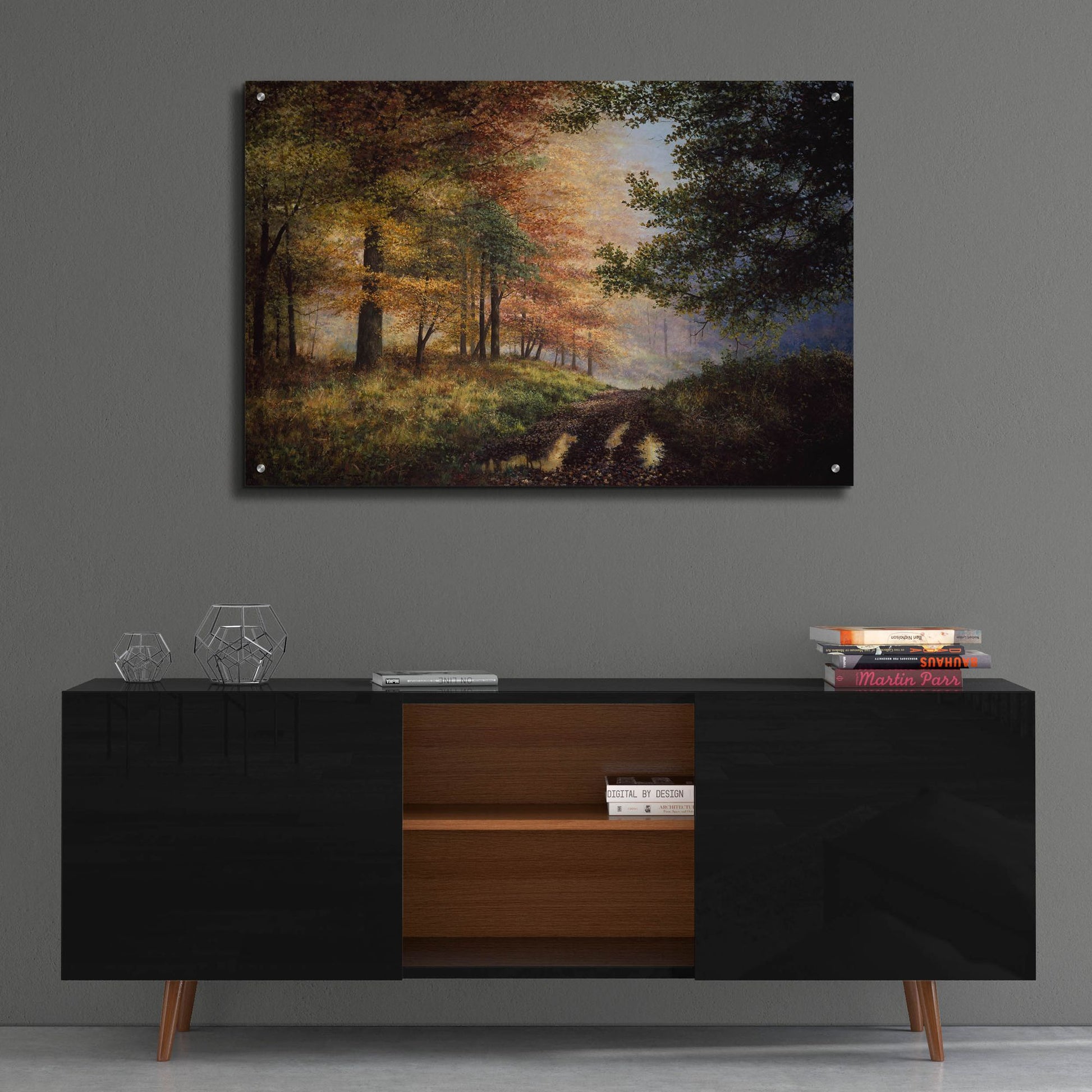 Epic Art 'Fall In The Pines' by Bill Makinson, Acrylic Glass Wall Art,36x24