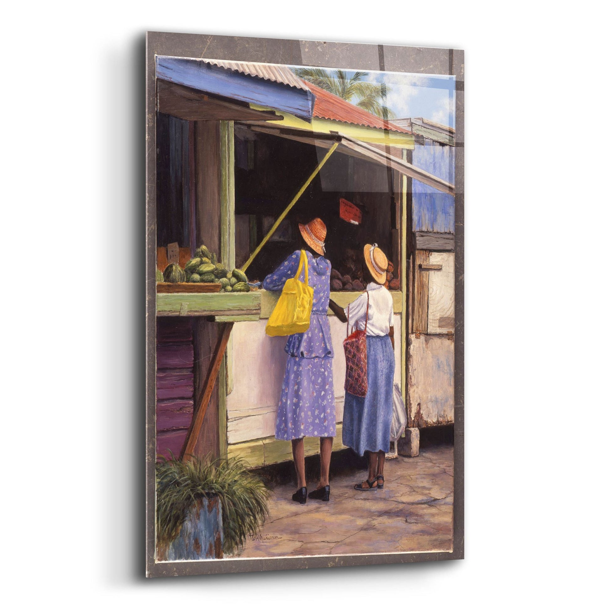 Epic Art 'Miss Violet And Daisy' by Bill Makinson, Acrylic Glass Wall Art,12x16