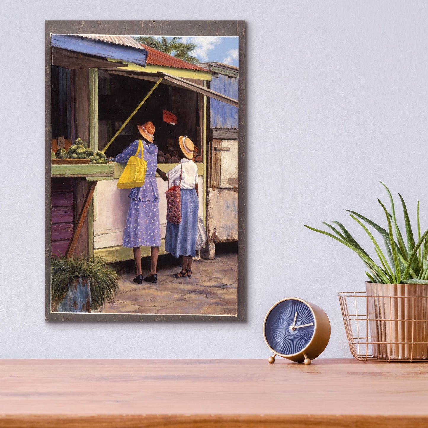 Epic Art 'Miss Violet And Daisy' by Bill Makinson, Acrylic Glass Wall Art,12x16