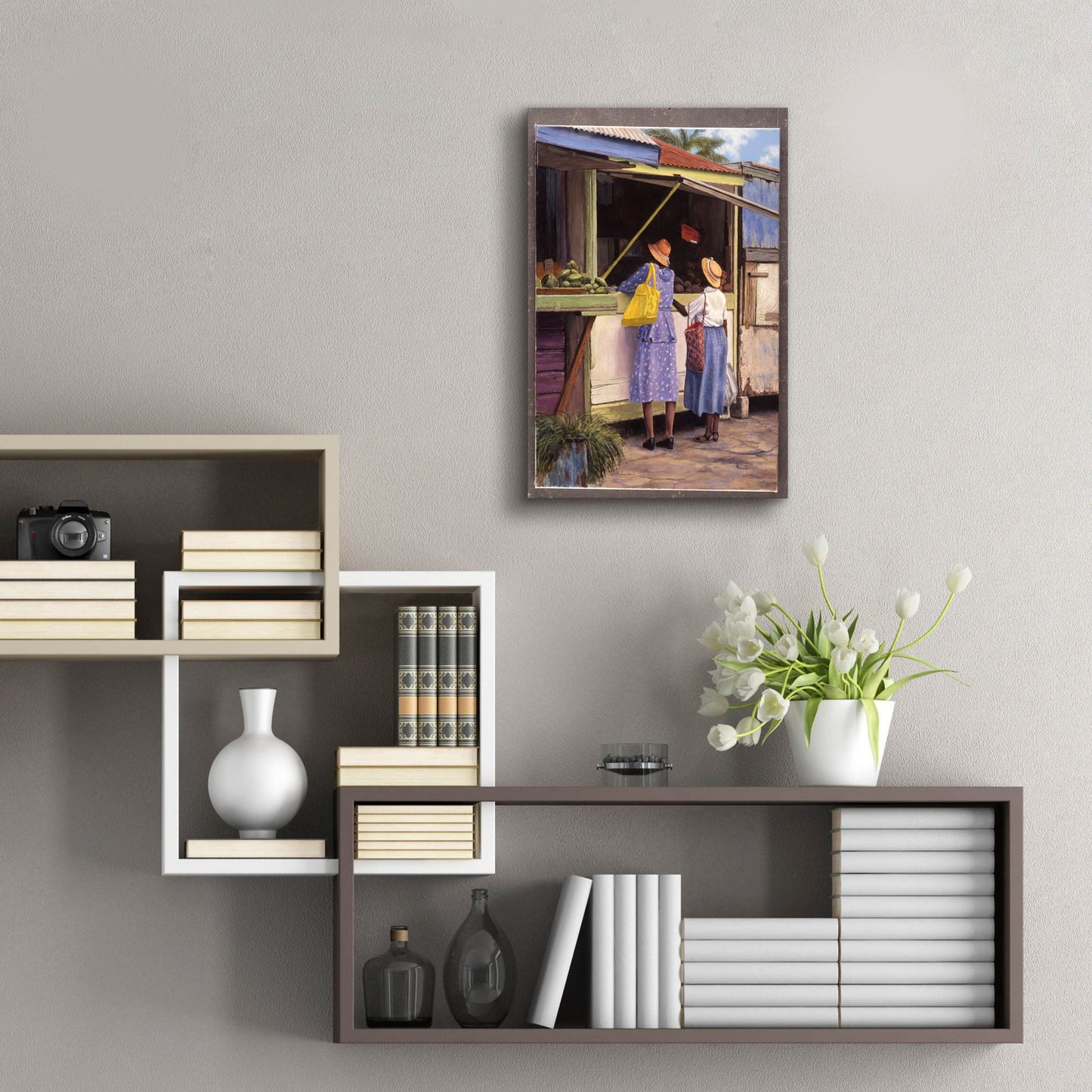 Epic Art 'Miss Violet And Daisy' by Bill Makinson, Acrylic Glass Wall Art,16x24