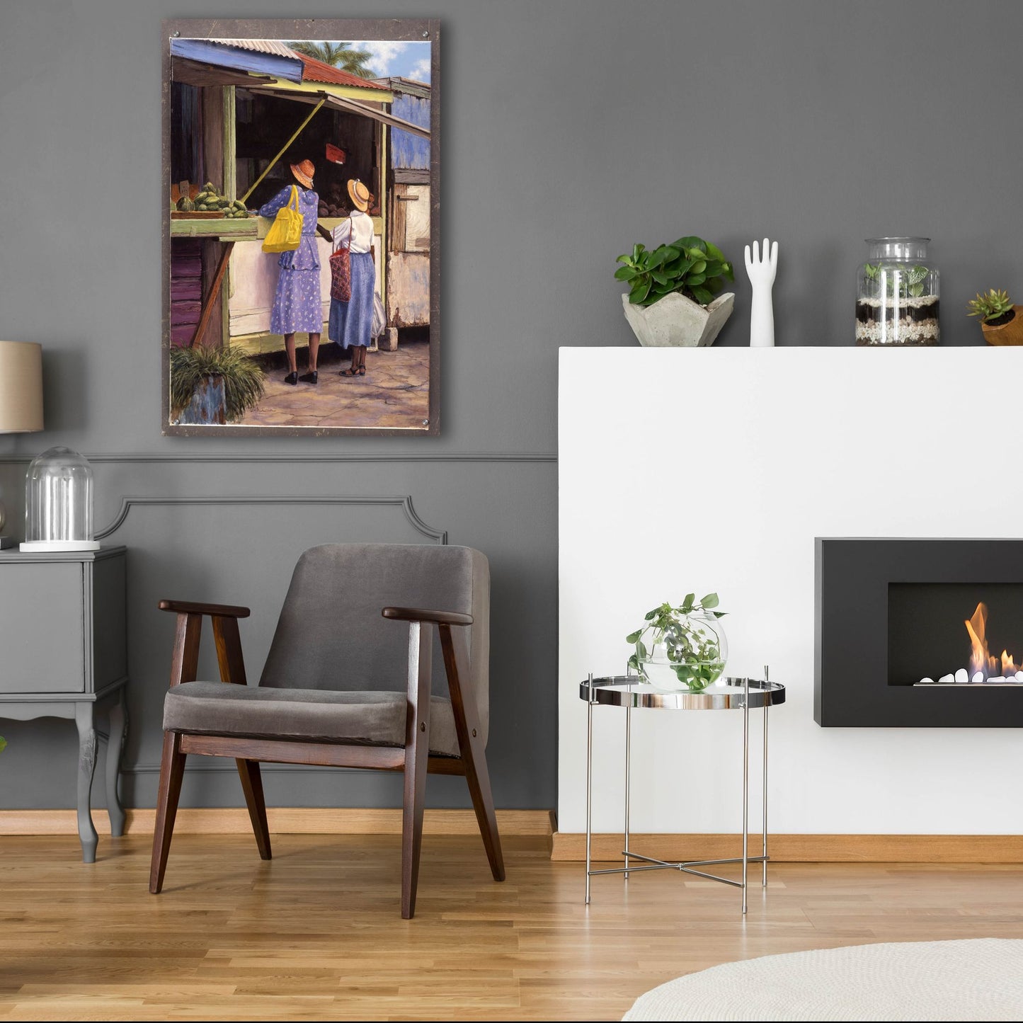 Epic Art 'Miss Violet And Daisy' by Bill Makinson, Acrylic Glass Wall Art,24x36