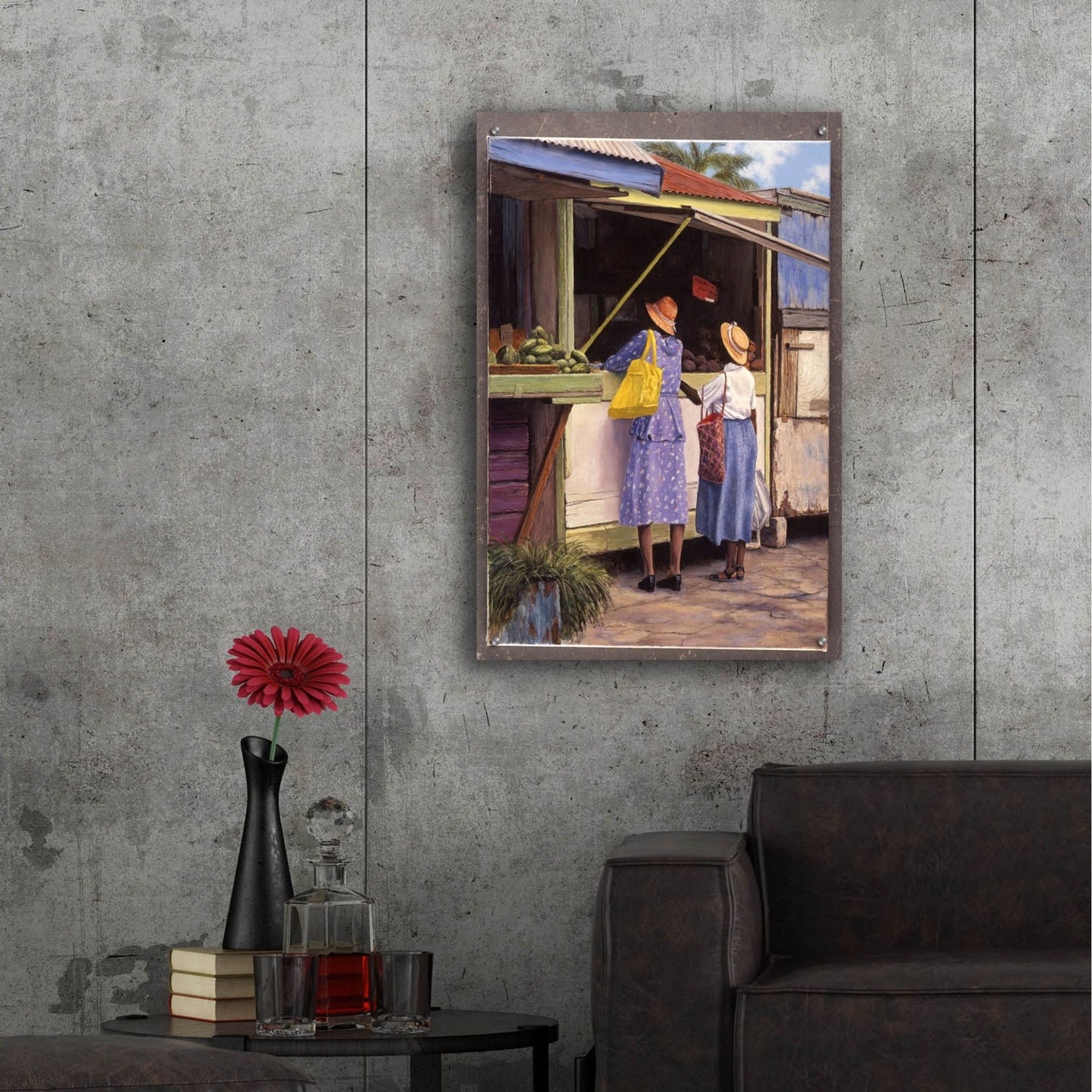 Epic Art 'Miss Violet And Daisy' by Bill Makinson, Acrylic Glass Wall Art,24x36