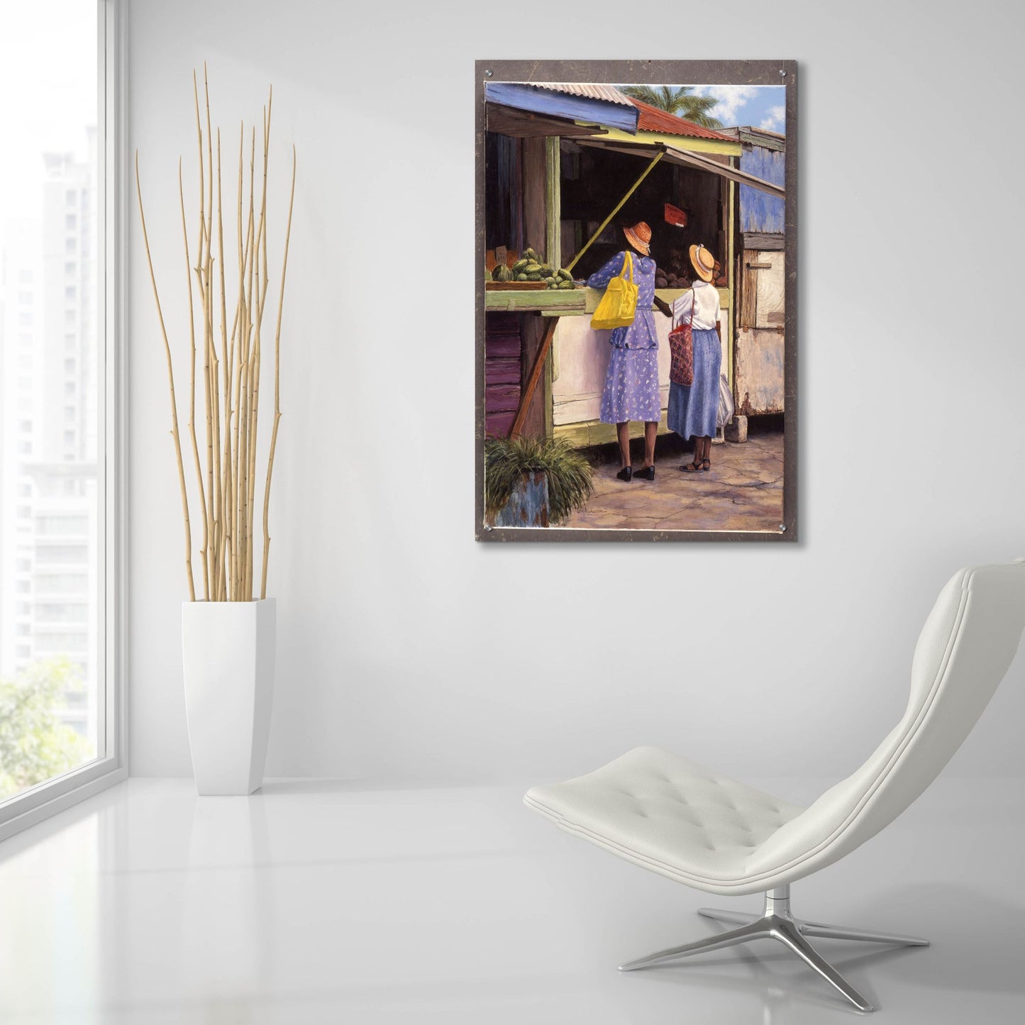 Epic Art 'Miss Violet And Daisy' by Bill Makinson, Acrylic Glass Wall Art,24x36