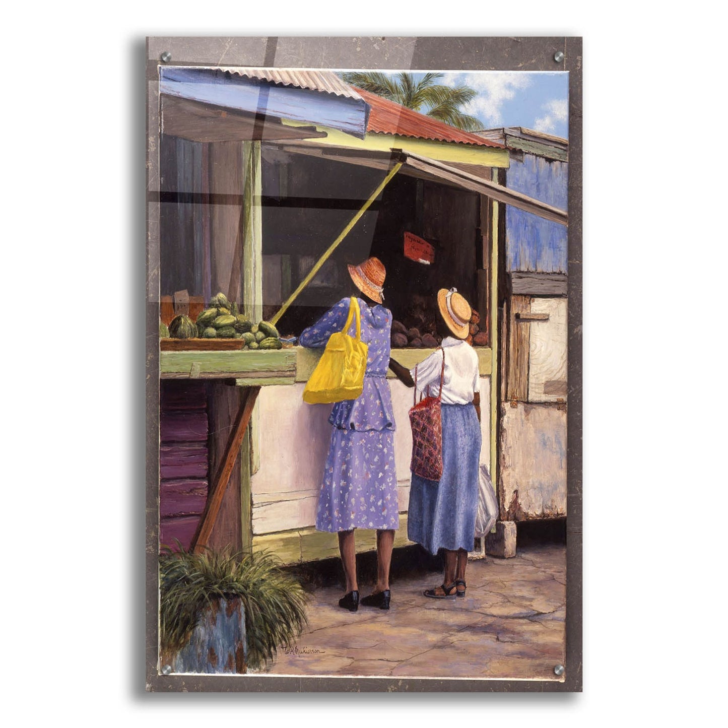 Epic Art 'Miss Violet And Daisy' by Bill Makinson, Acrylic Glass Wall Art,24x36