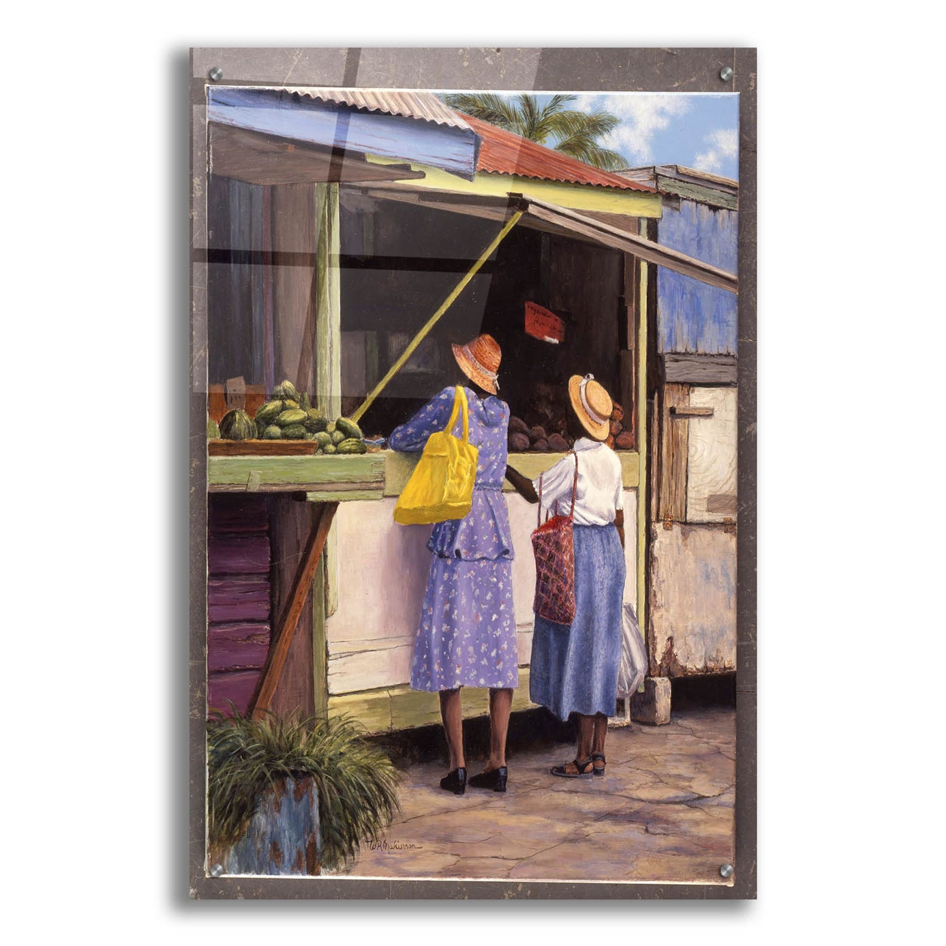 Epic Art 'Miss Violet And Daisy' by Bill Makinson, Acrylic Glass Wall Art,24x36