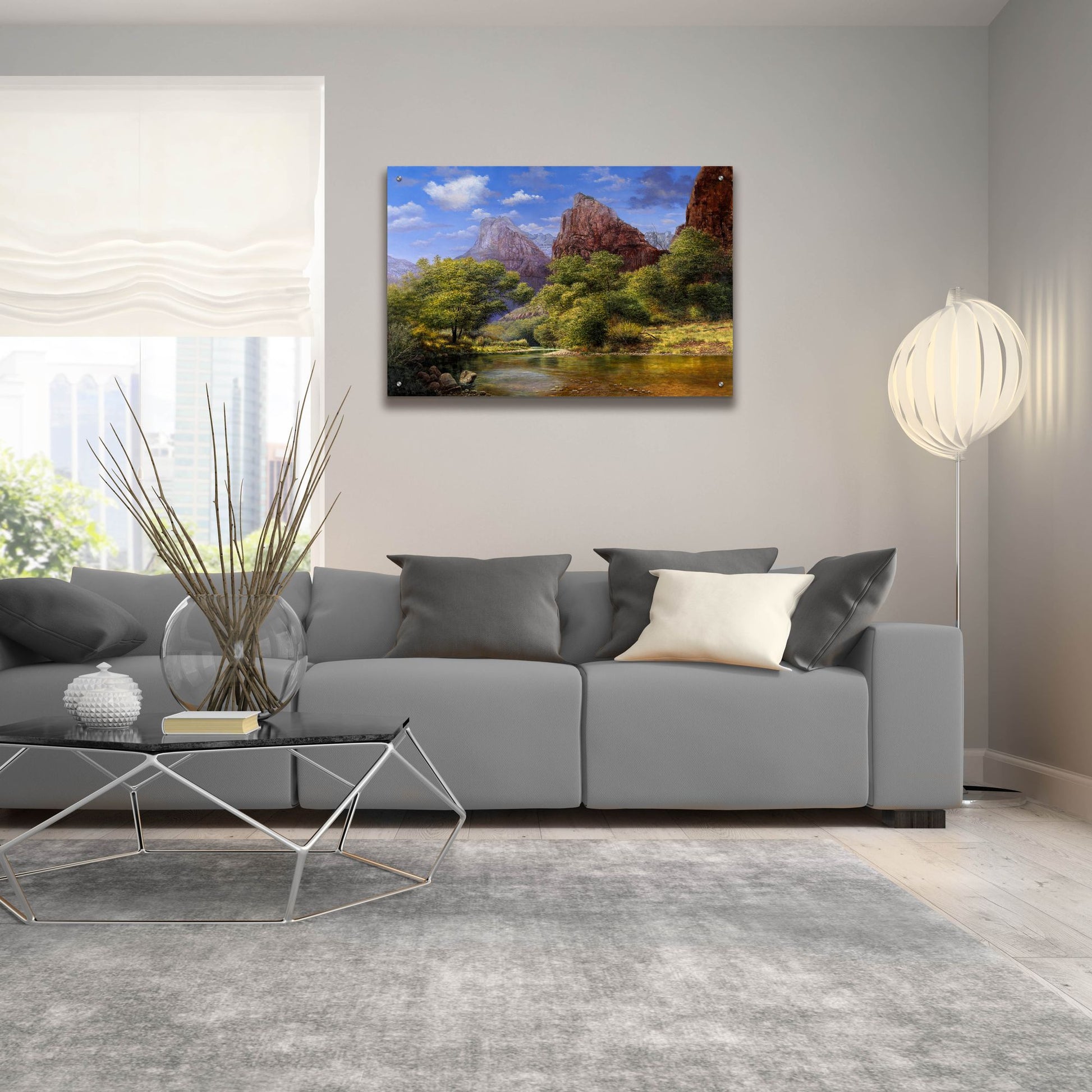 Epic Art 'Zion' by Bill Makinson, Acrylic Glass Wall Art,36x24