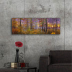 Autumn Wolves by Bill Makinson - 48x16 acrylic wall art in a room