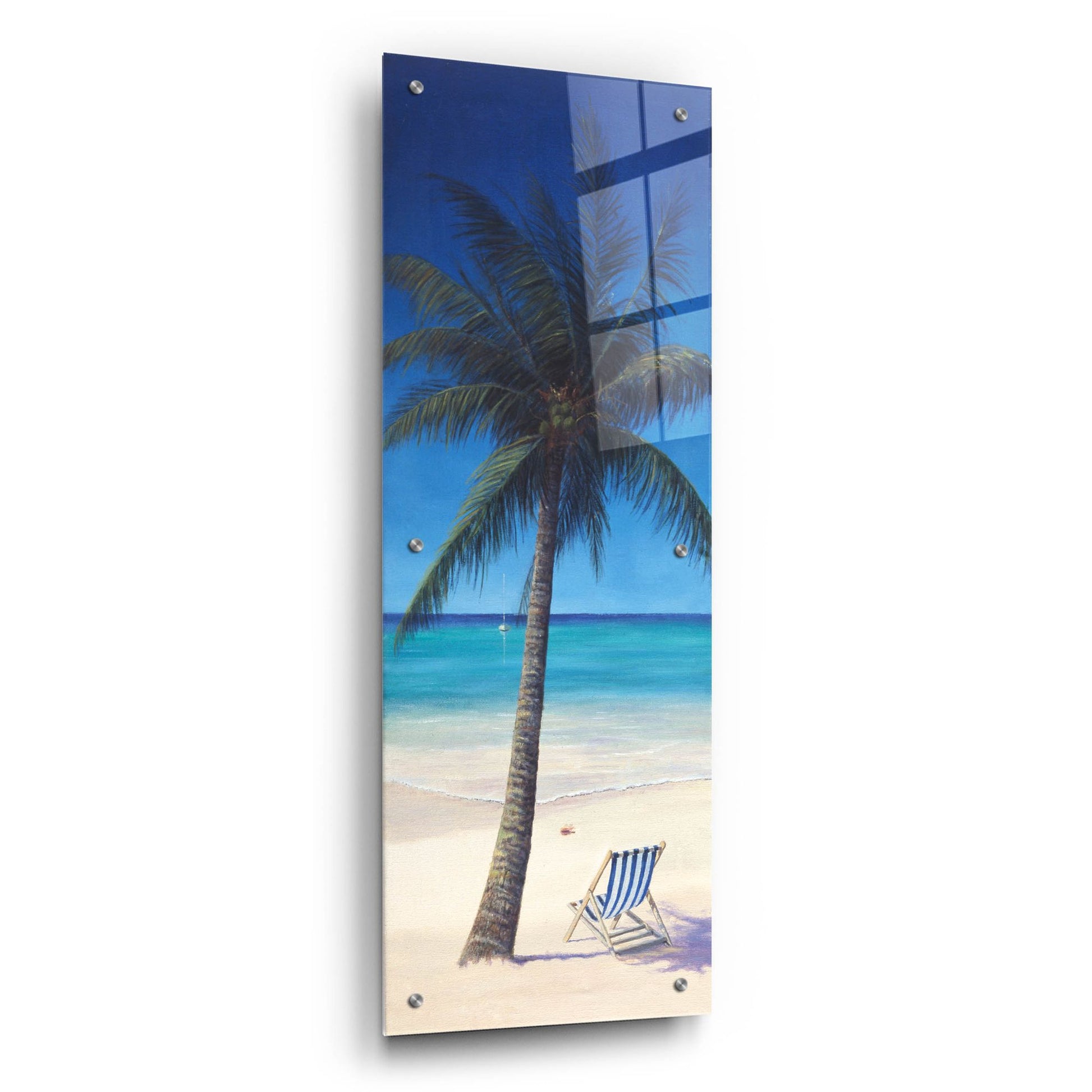 Epic Art 'Tropics' by Bill Makinson, Acrylic Glass Wall Art,12x36