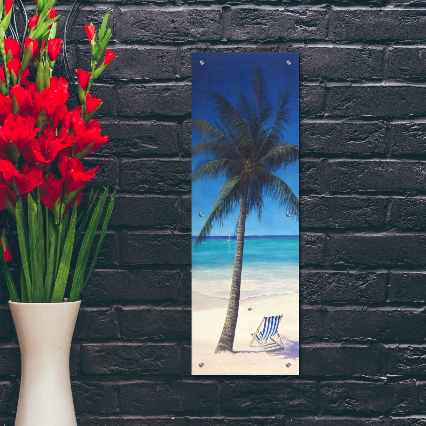 Epic Art 'Tropics' by Bill Makinson, Acrylic Glass Wall Art,12x36