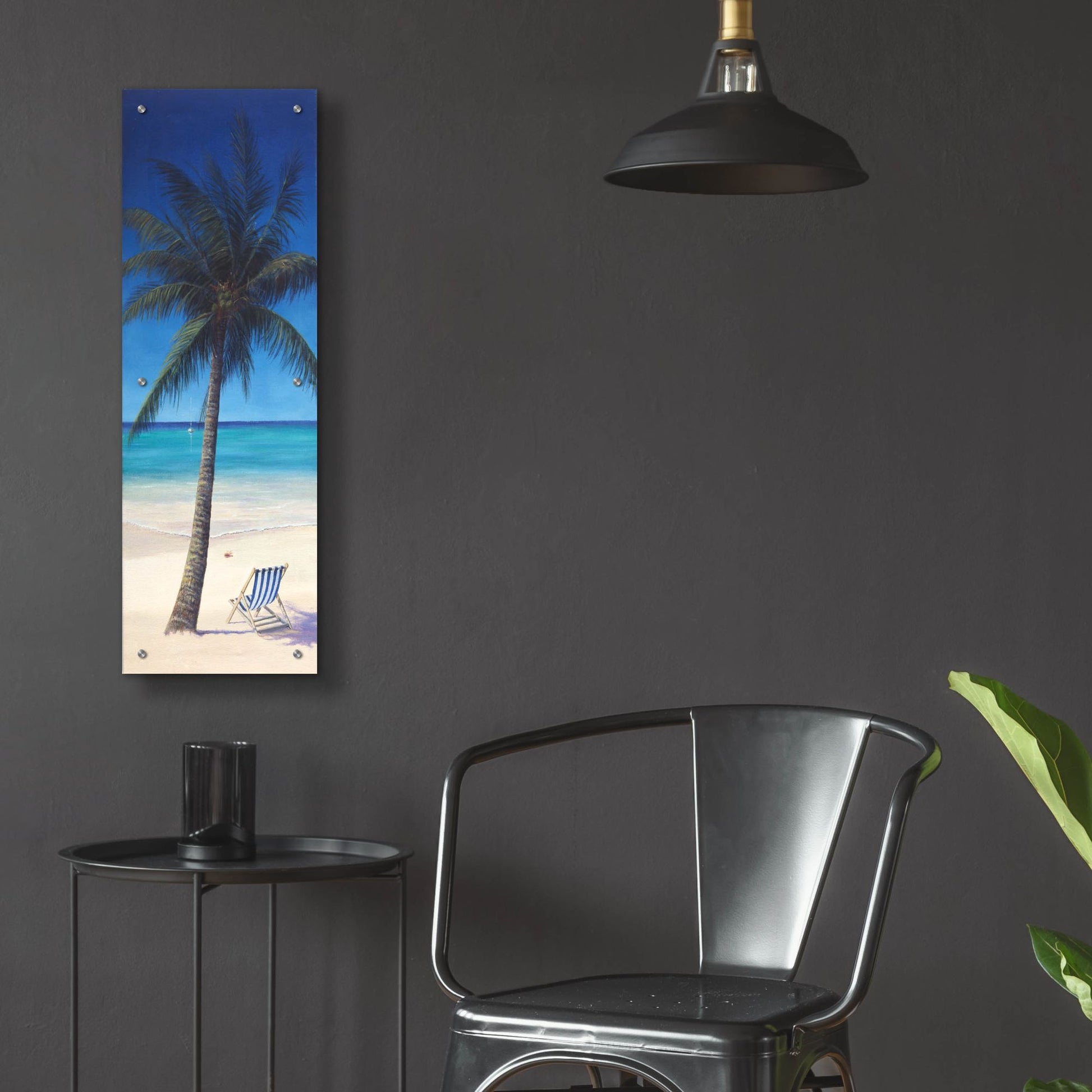 Epic Art 'Tropics' by Bill Makinson, Acrylic Glass Wall Art,12x36