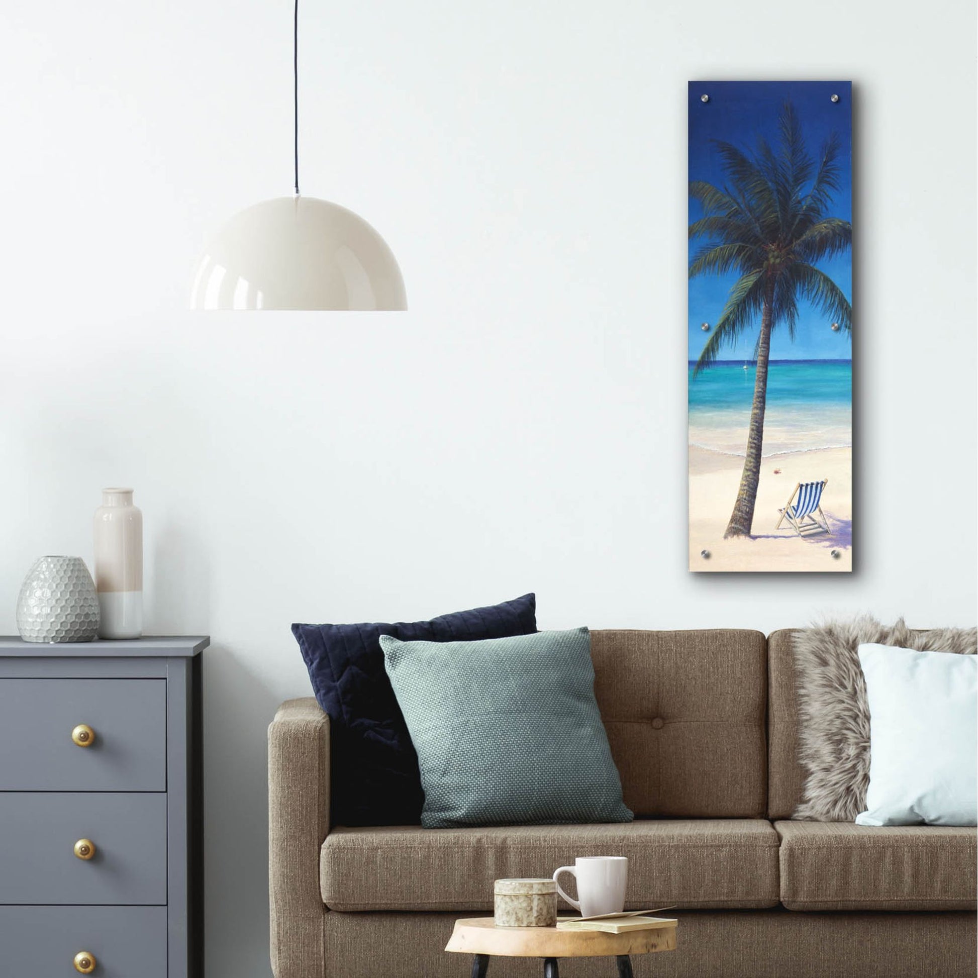 Epic Art 'Tropics' by Bill Makinson, Acrylic Glass Wall Art,12x36