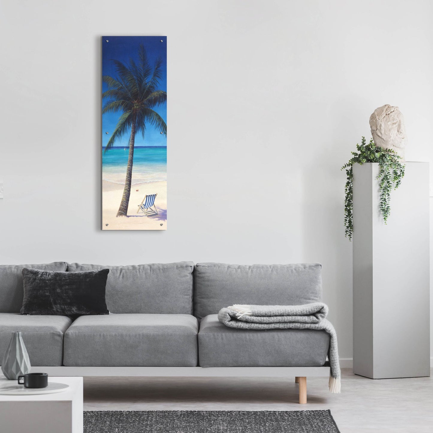 Epic Art 'Tropics' by Bill Makinson, Acrylic Glass Wall Art,16x48