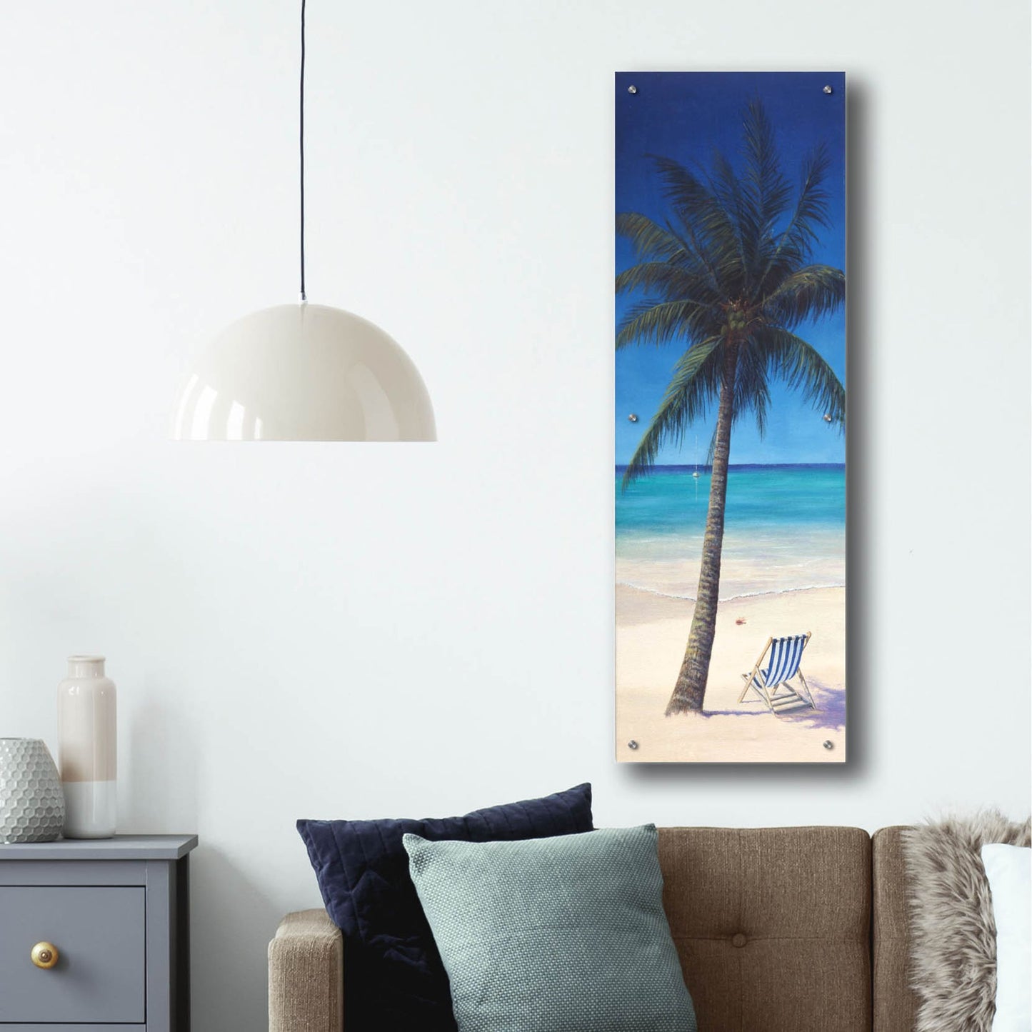 Epic Art 'Tropics' by Bill Makinson, Acrylic Glass Wall Art,16x48