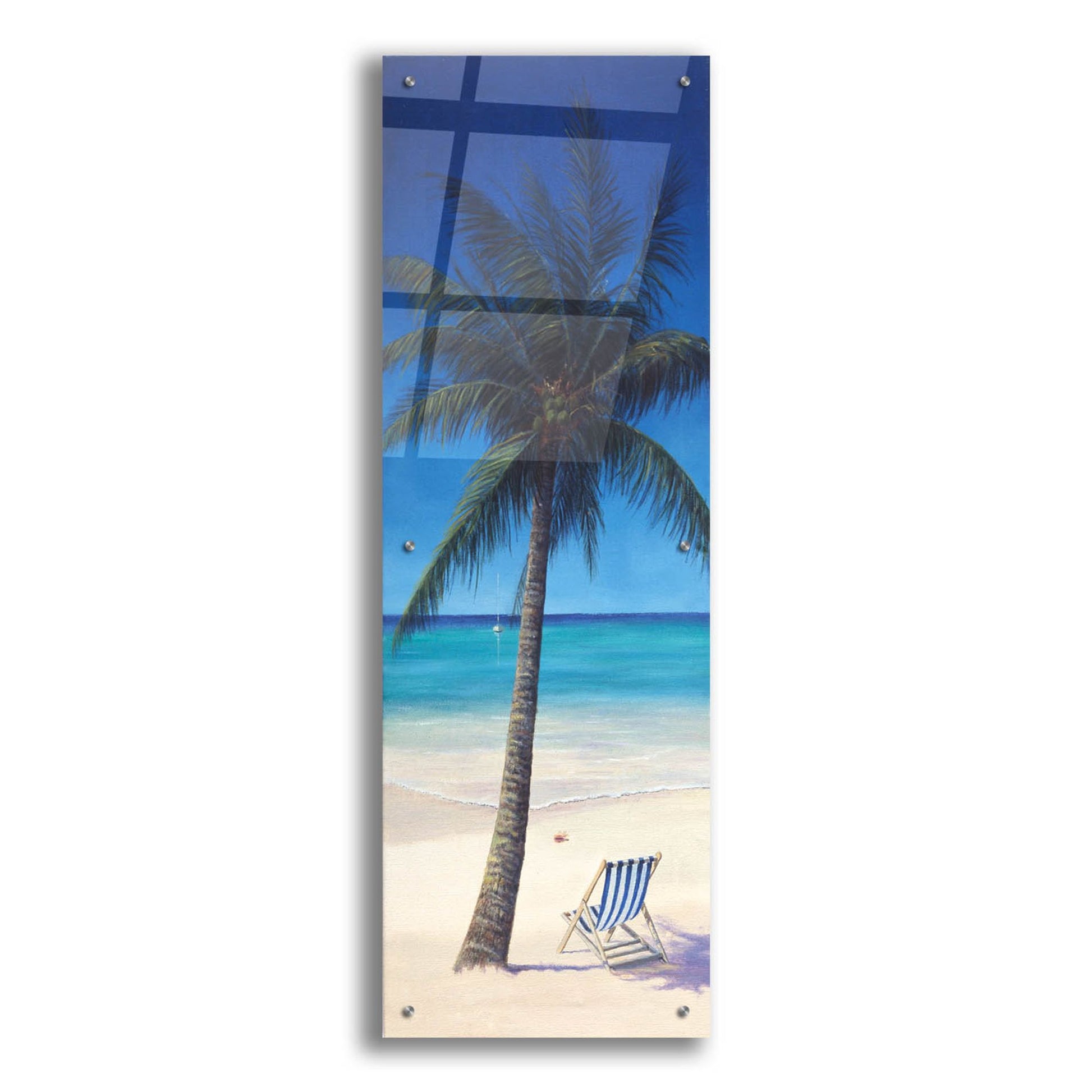Epic Art 'Tropics' by Bill Makinson, Acrylic Glass Wall Art,16x48