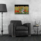 Field Of Poppies by Bill Makinson - 24x16 acrylic wall art in a room