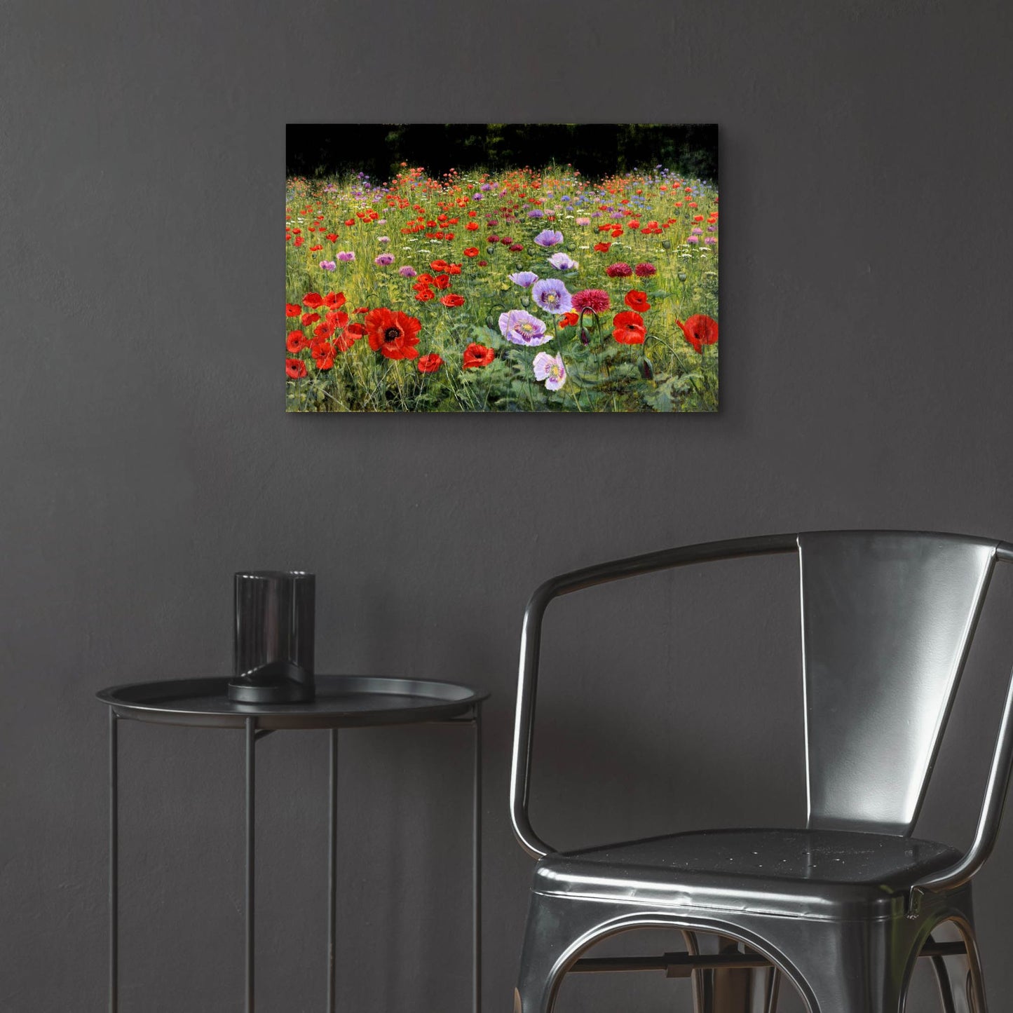 Epic Art 'Field Of Poppies' by Bill Makinson, Acrylic Glass Wall Art,24x16