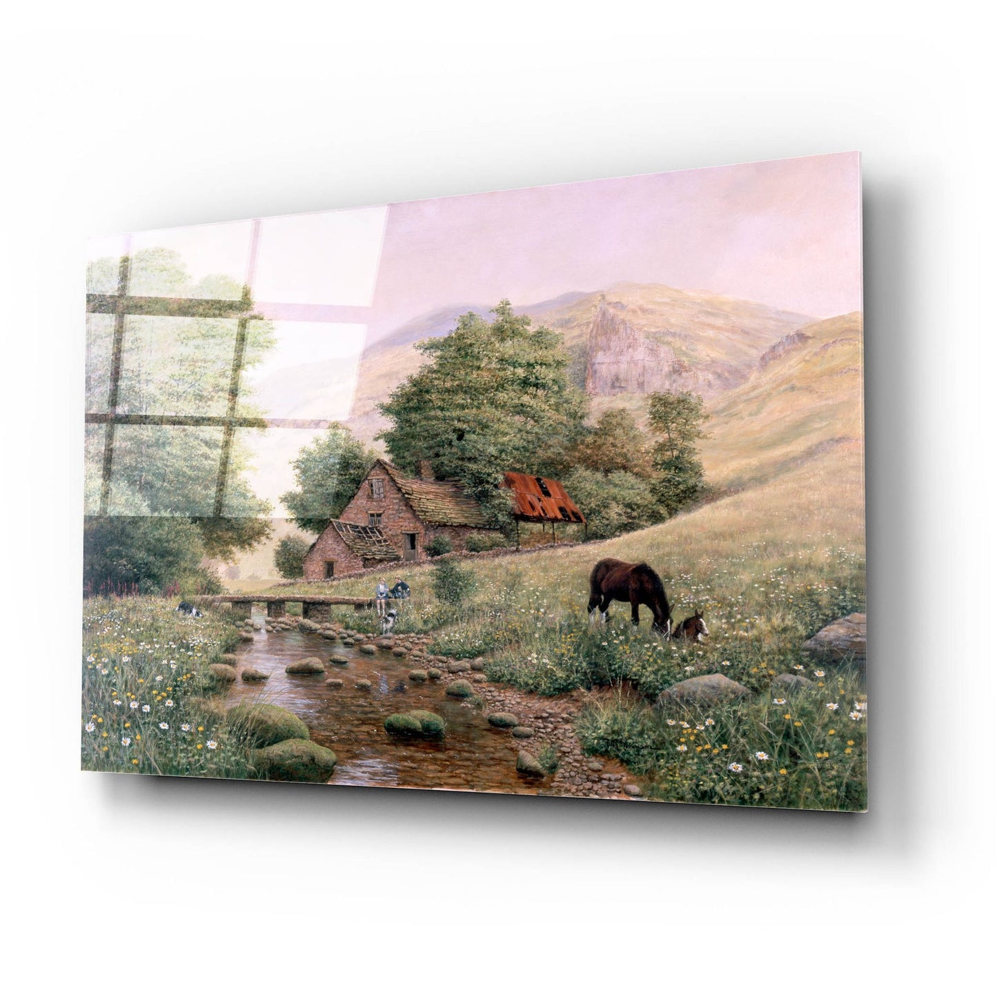 Epic Art 'Grazing' by Bill Makinson, Acrylic Glass Wall Art,24x16